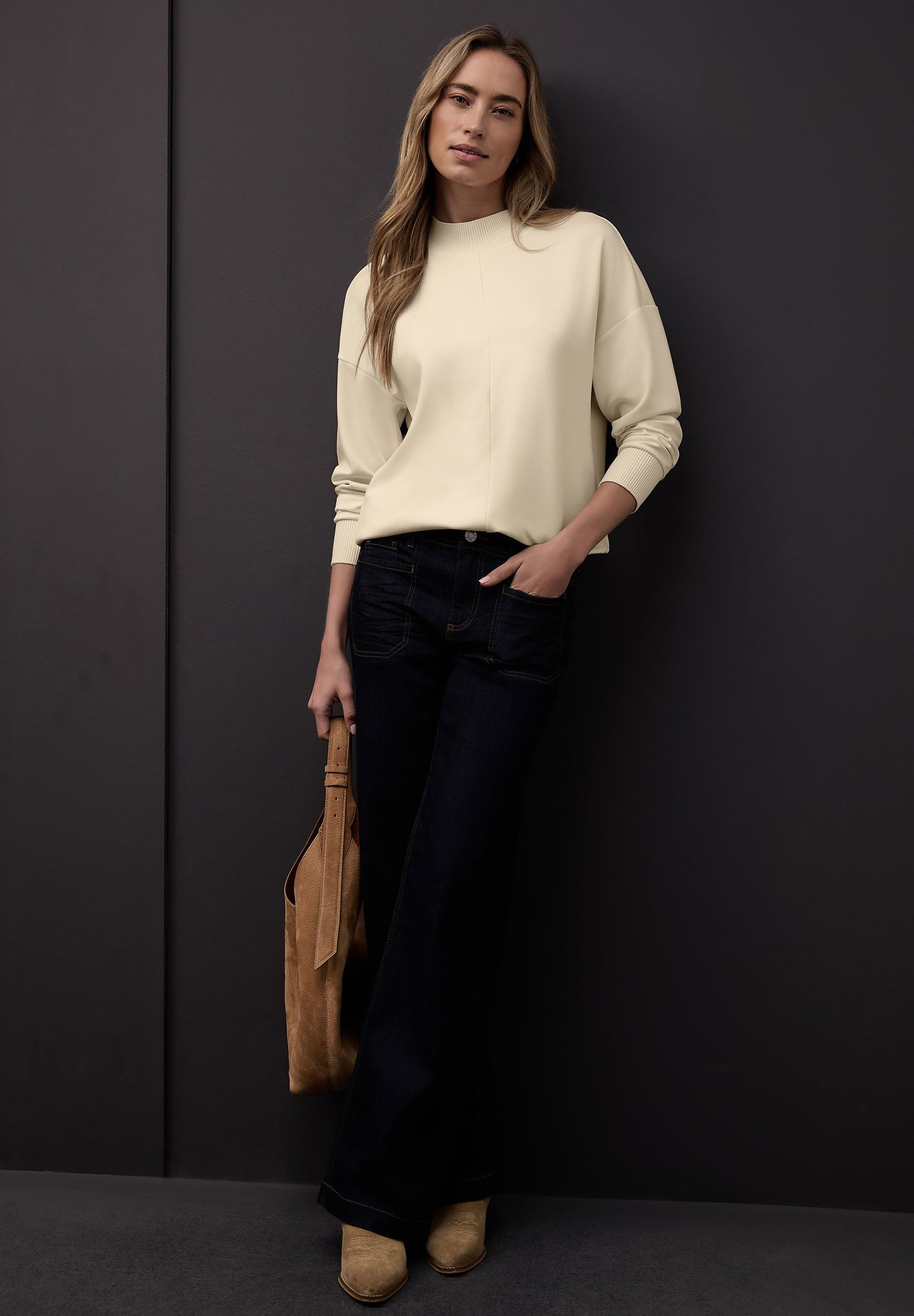 4297cba6bede1813e90037f3fa040a9a Street One | Street One Sweatshirt | 38 | soft beige