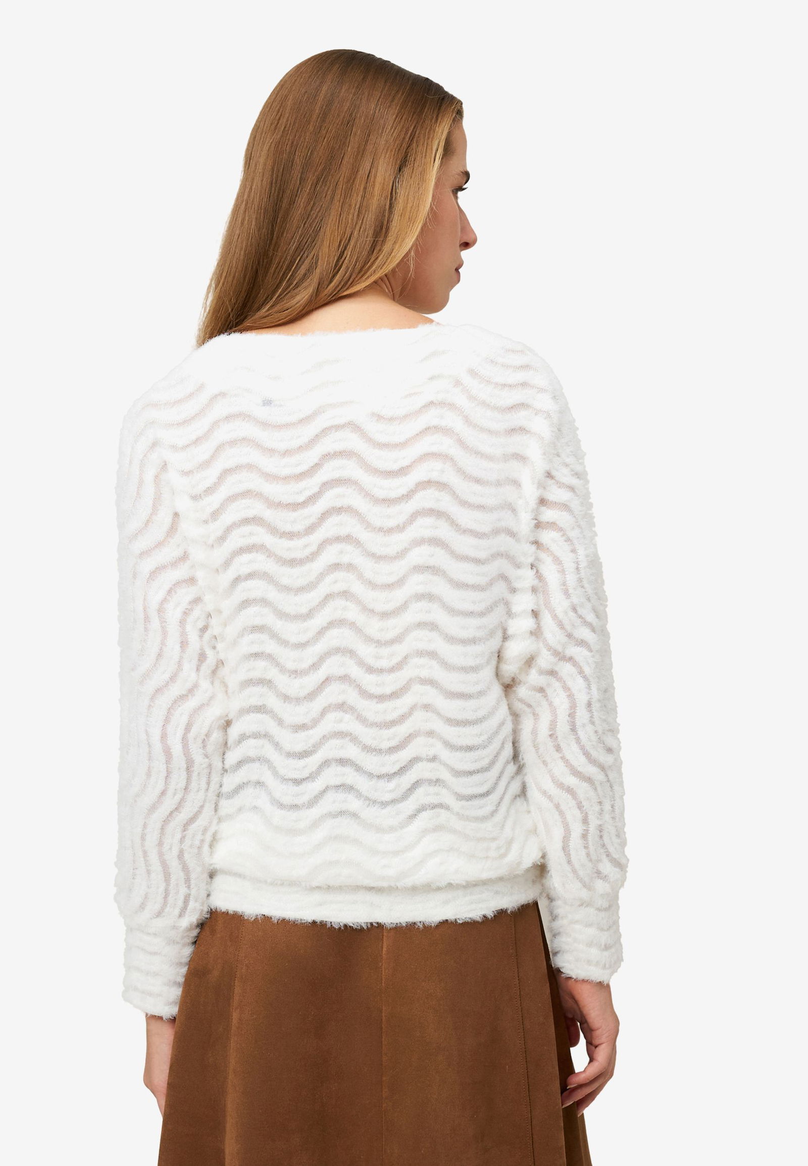 |  Sweatshirt mit Wellenmuster | 36 | eggnog