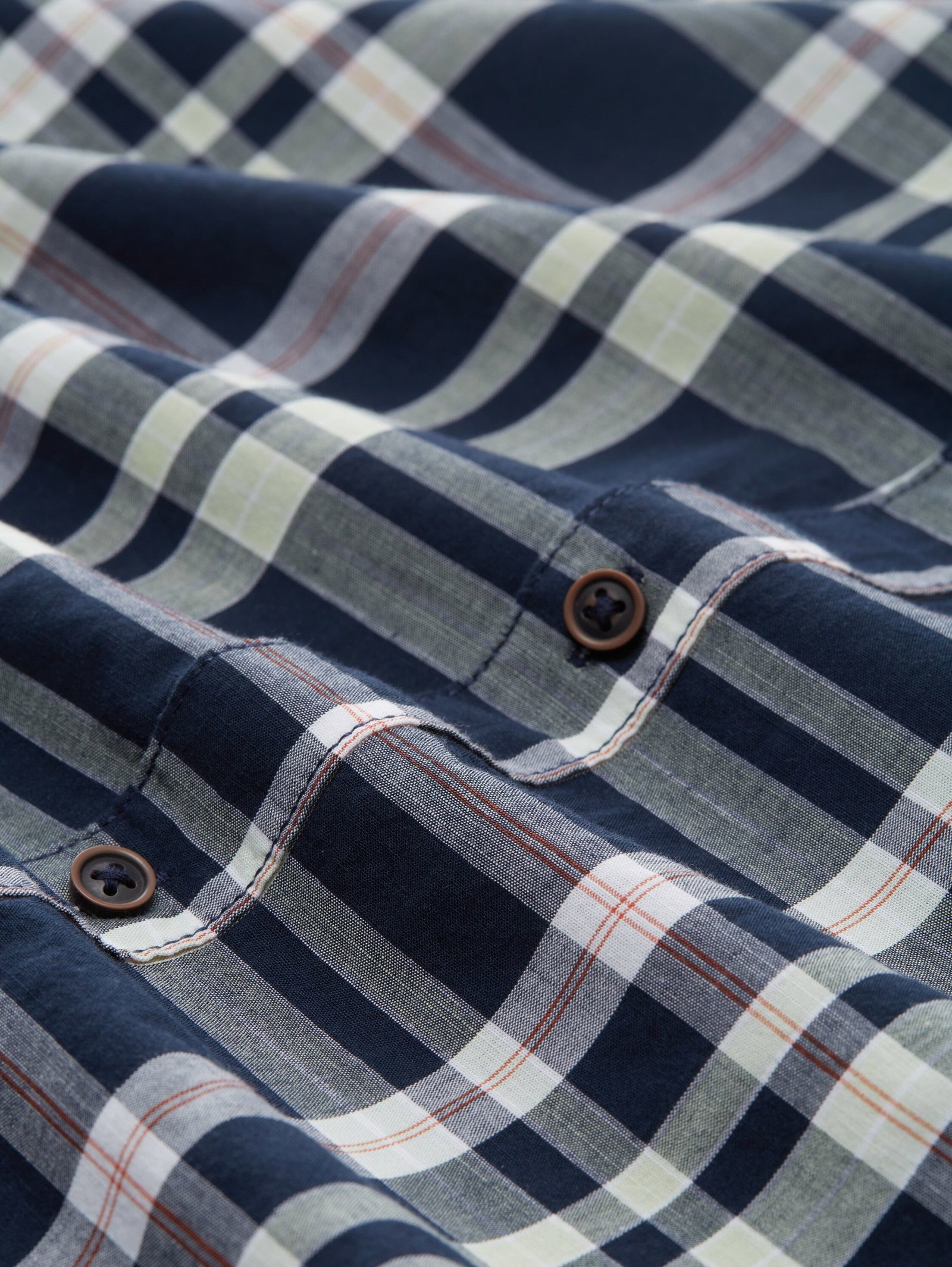 Tom Tailor |  Tom Tailor Hemd Slim Fit  | M | navy base check
