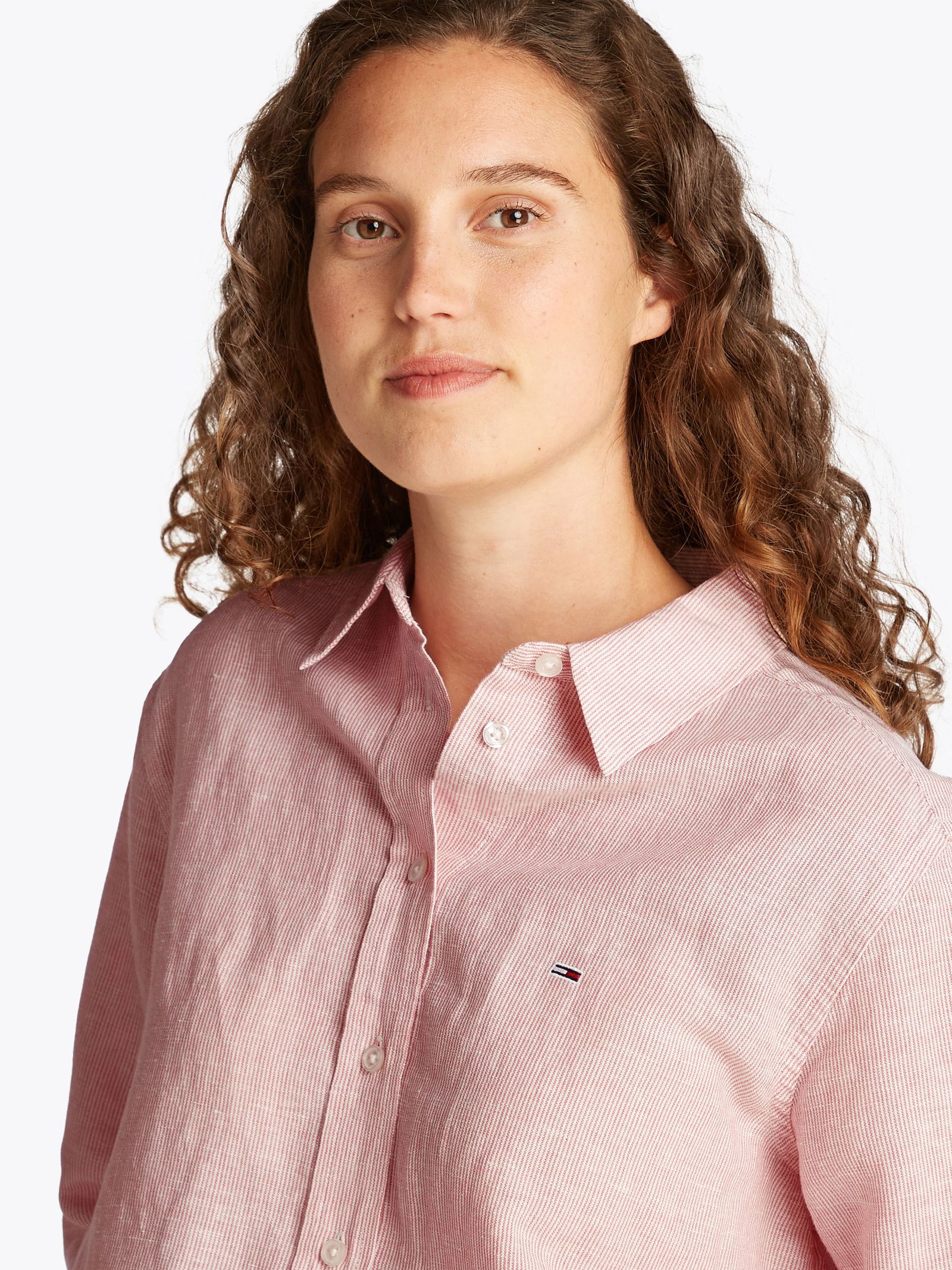 Tommy Jeans |  Tommy Jeans Druckbluse  | XS | precious pink/stripe