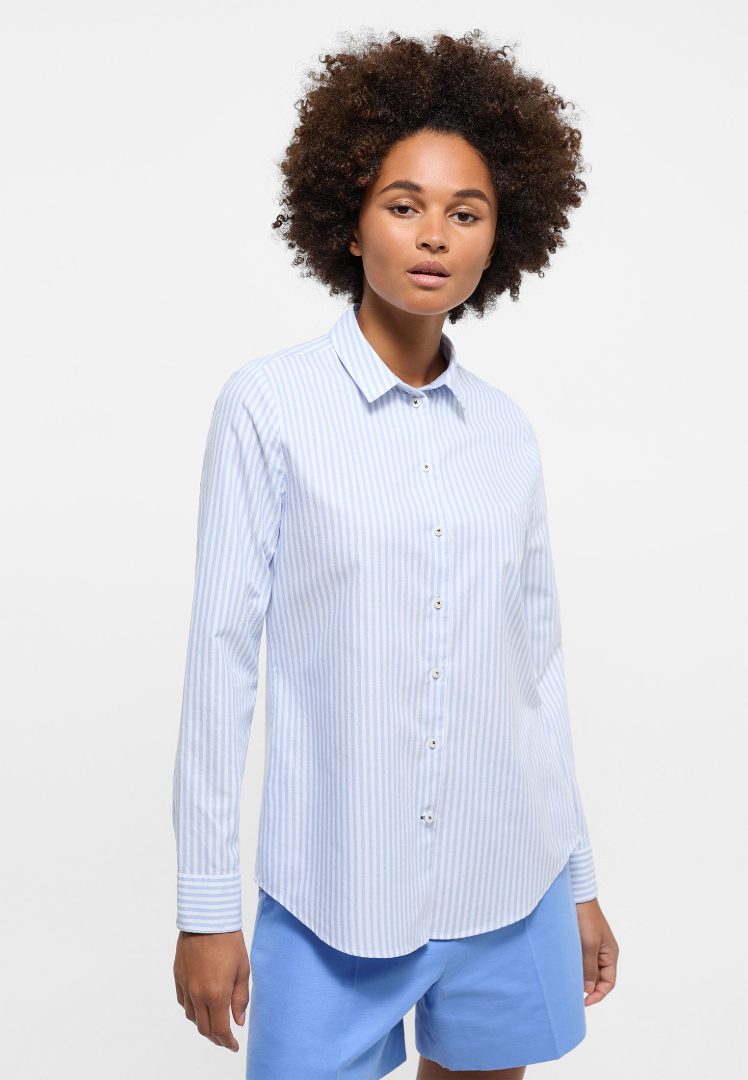 Eterna Bluse Oxford Langarm #2