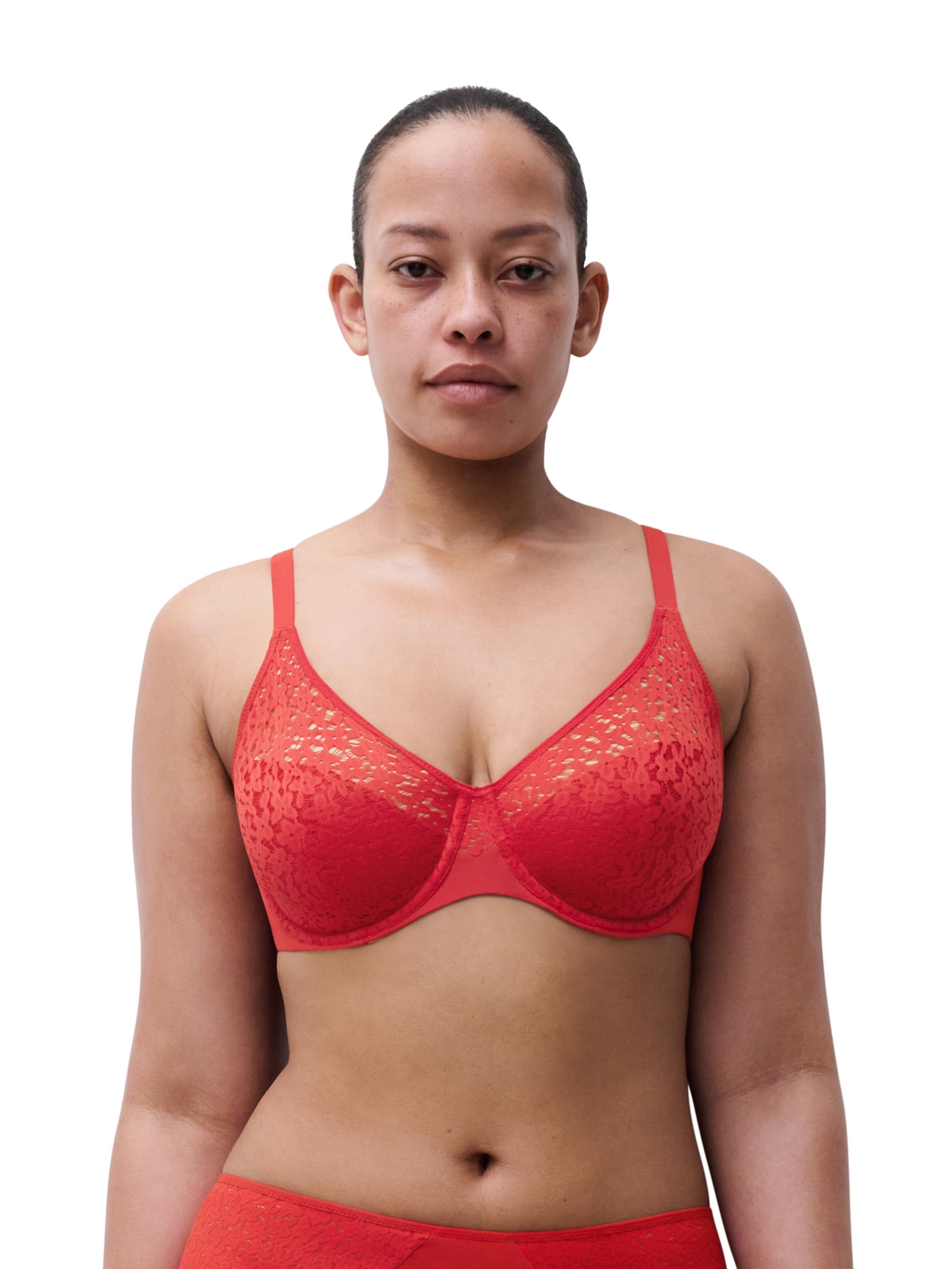 NORAH LI BH MIT BUEG. BEDECKEND GEMOLDET, COQUELICOT #1