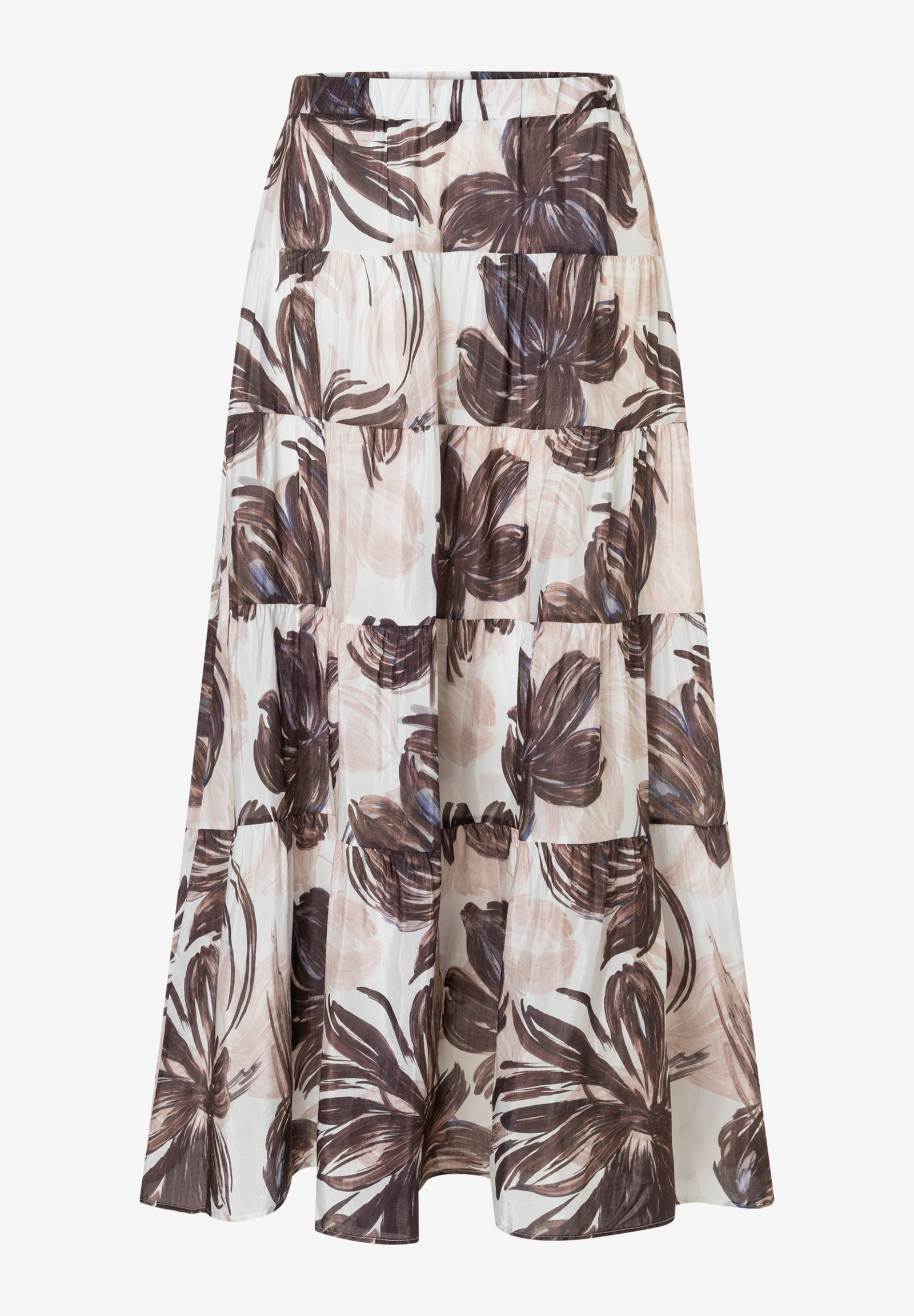 CO-Voile Maxi Skirt, brushstroke flower print #1