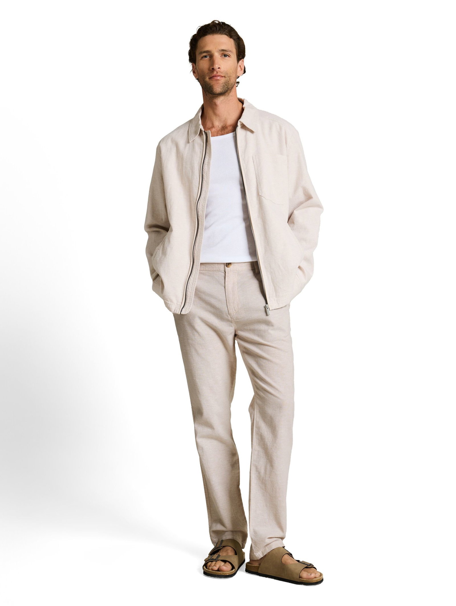 |  TTREGULAR Chino Hose mit Leinenanteil | 32/34