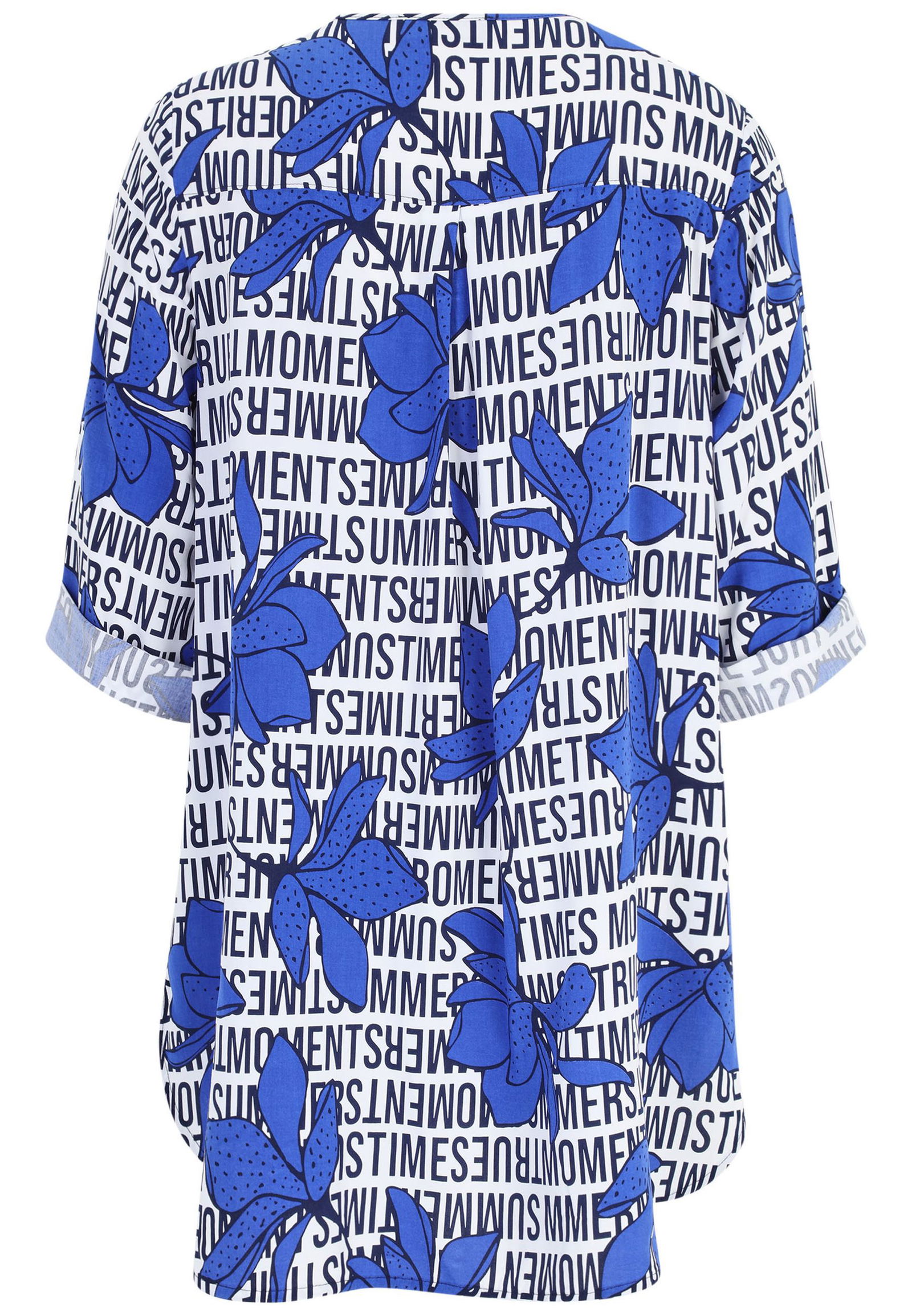 cbccb2713602413f6ad473610f0bcf32 Doris Streich | Doris Streich Druckbluse | 46 | kobalt
