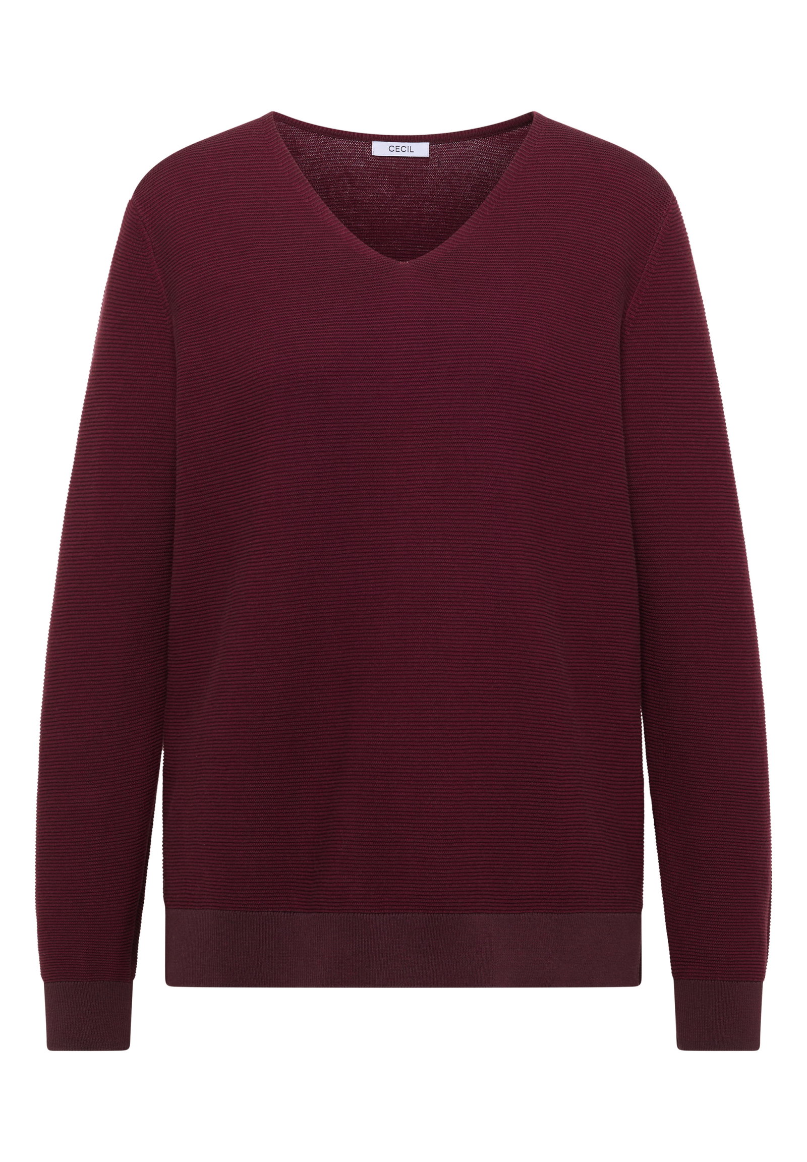 NOS 2-Tone V-Neck, berry red #1