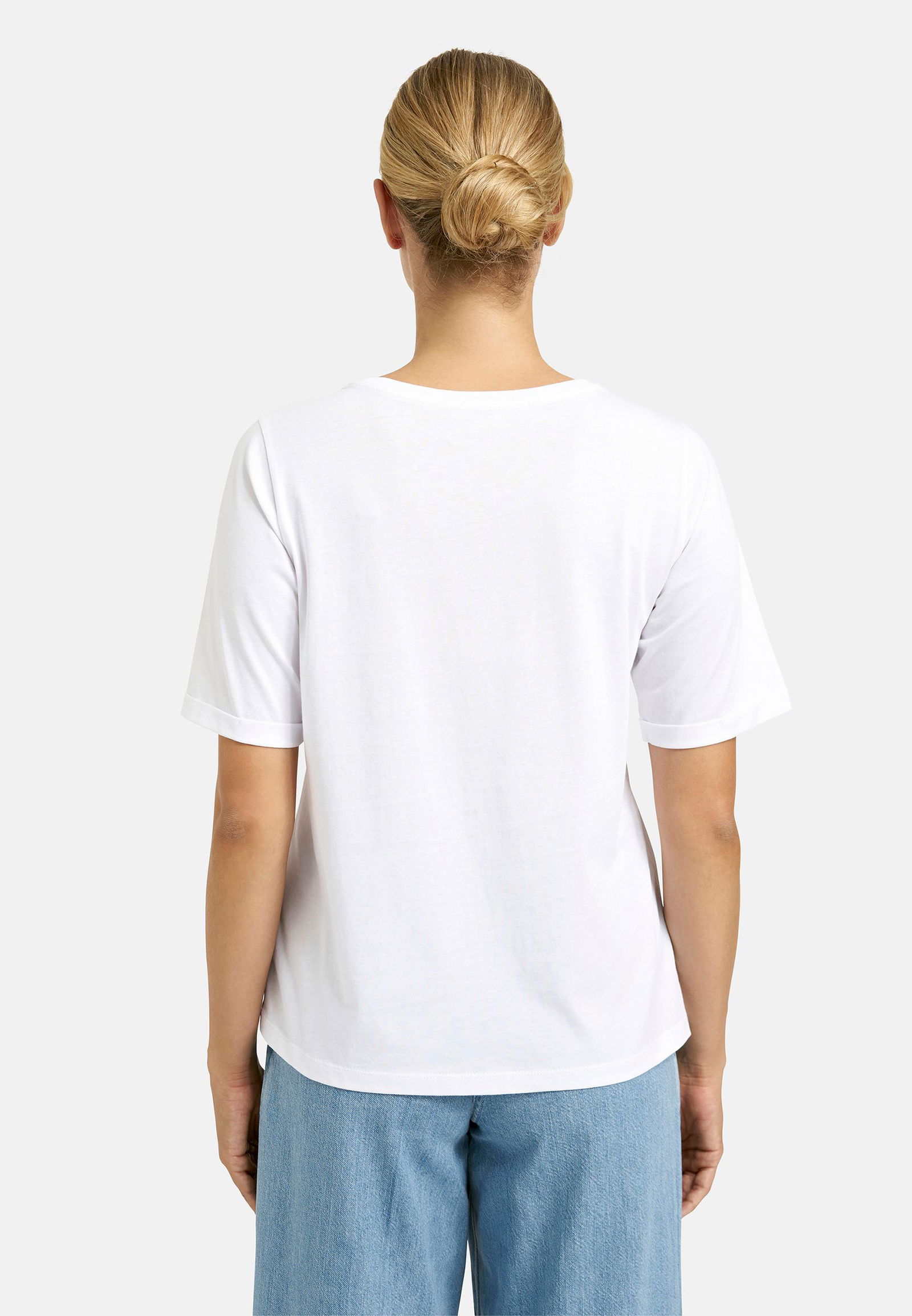 Milano |  roundneck t-shirt w/ AW 1/4 sleeve | XL | white