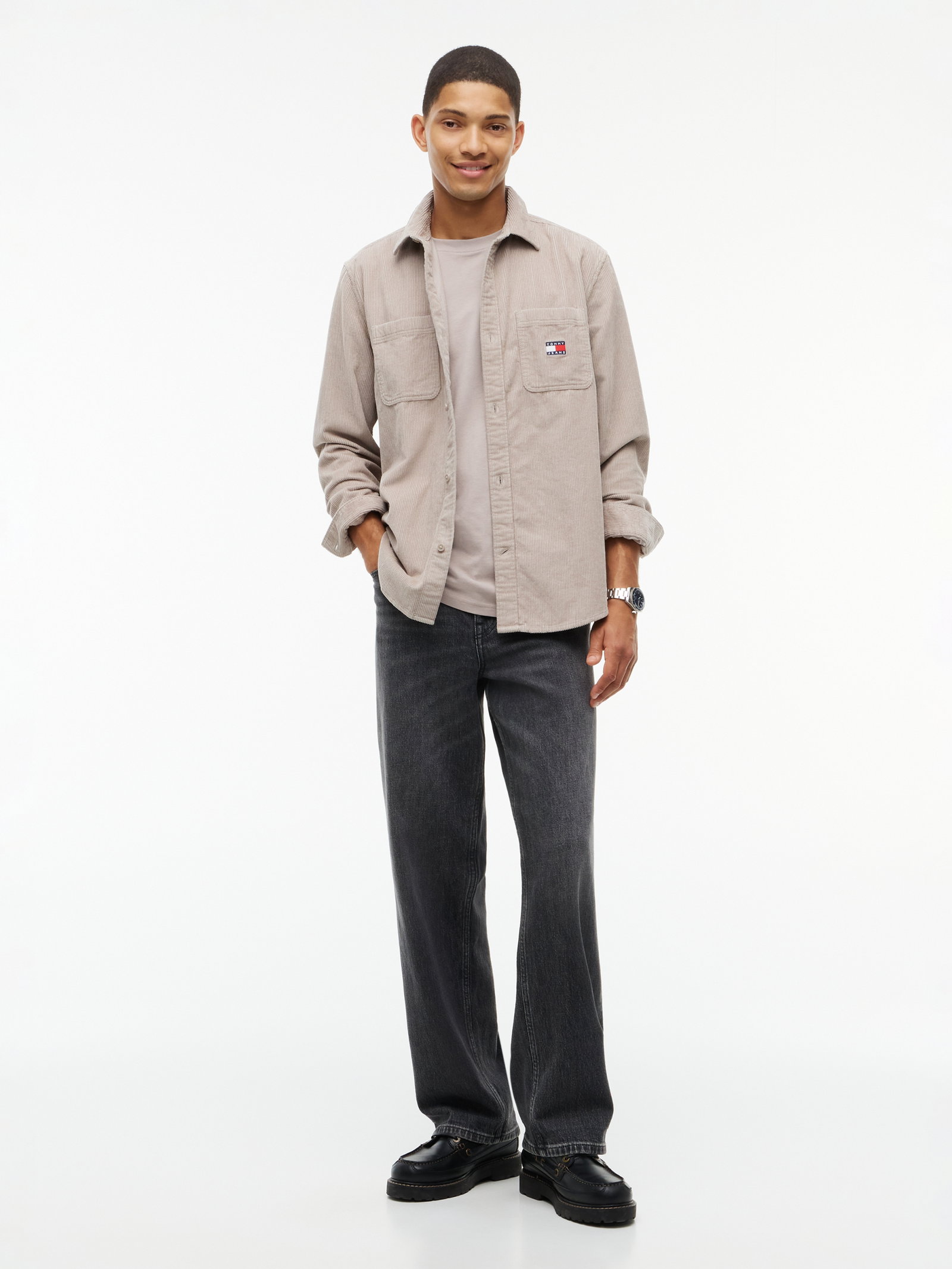 TJM RLX CORDUROY SHIRT EXT, GREY #5