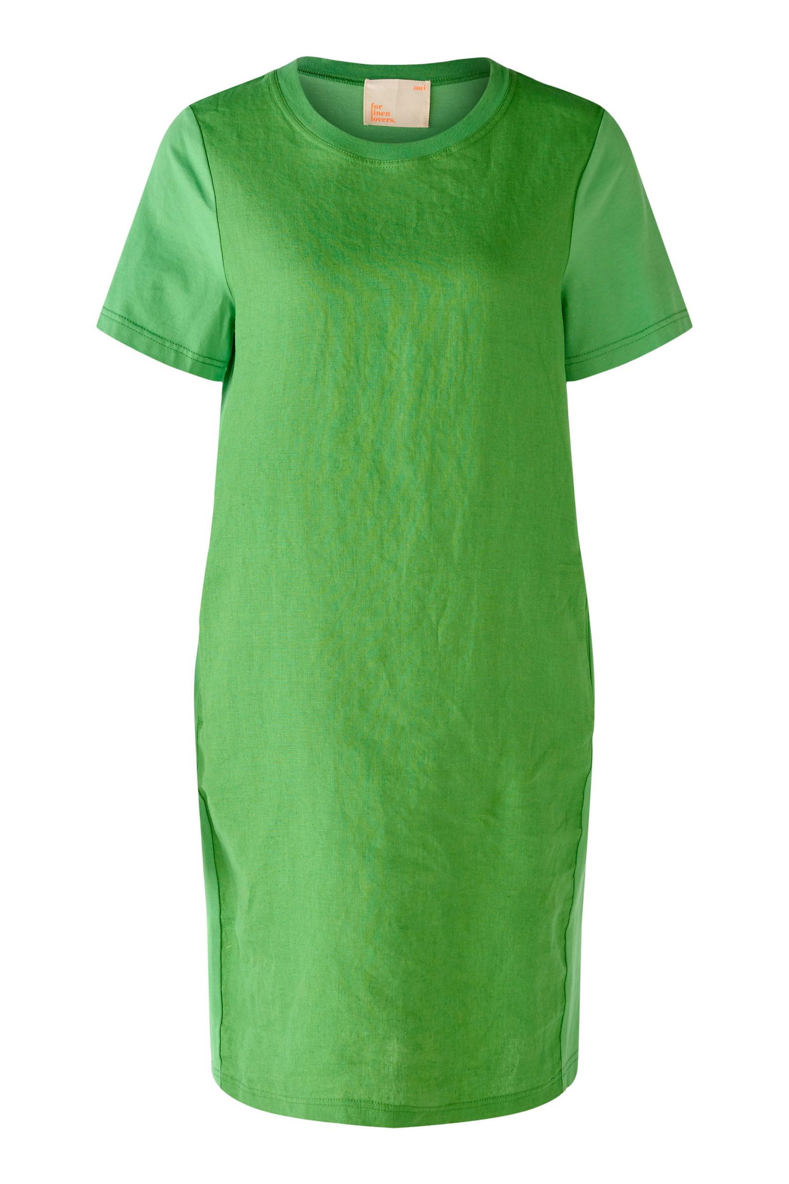 Oui |  Oui Kleid aus Leinen  | 36 | green leaf