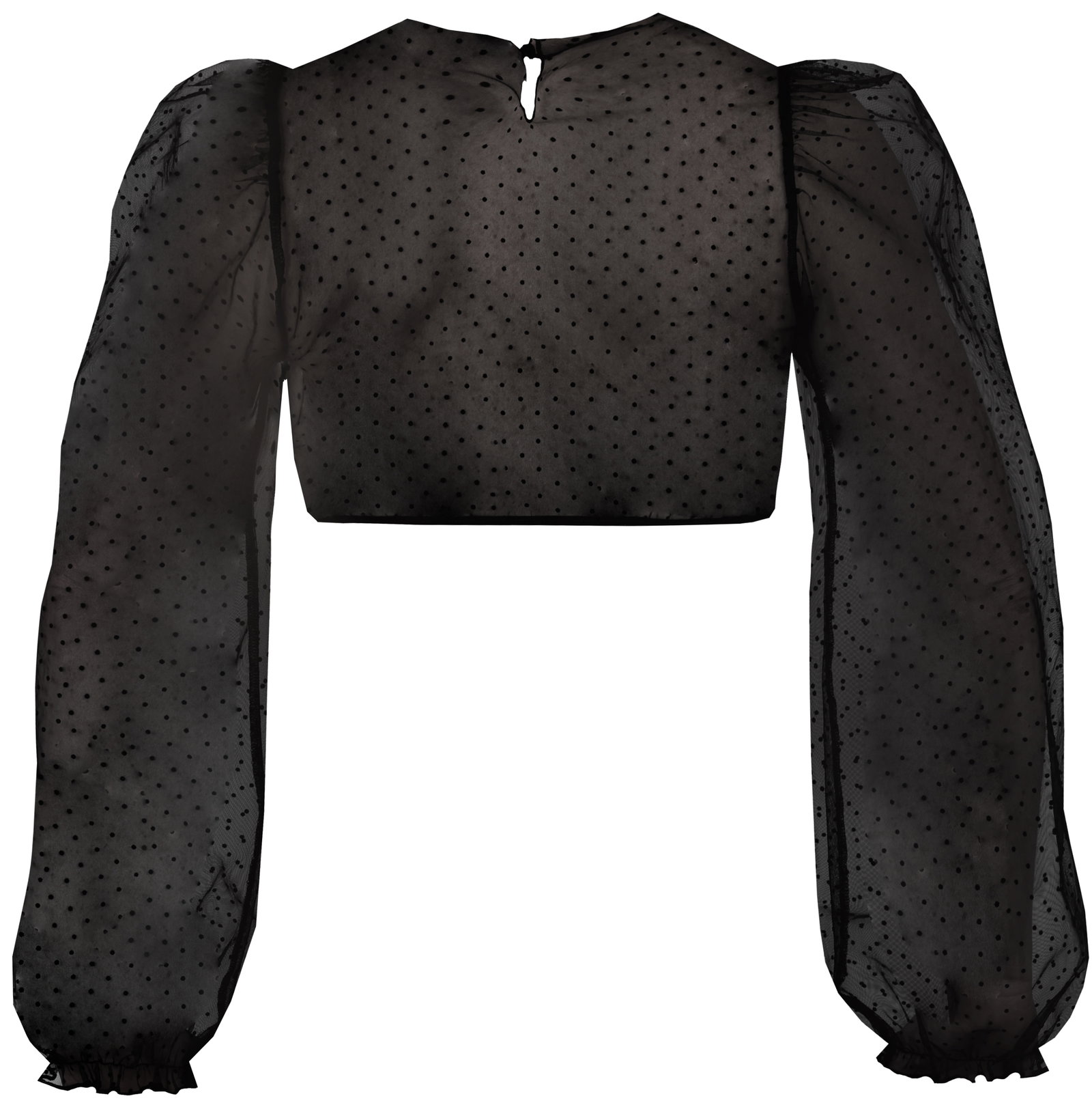 MarJo Dirndlbluse Kinding Langarm Puffarm schwarz #2