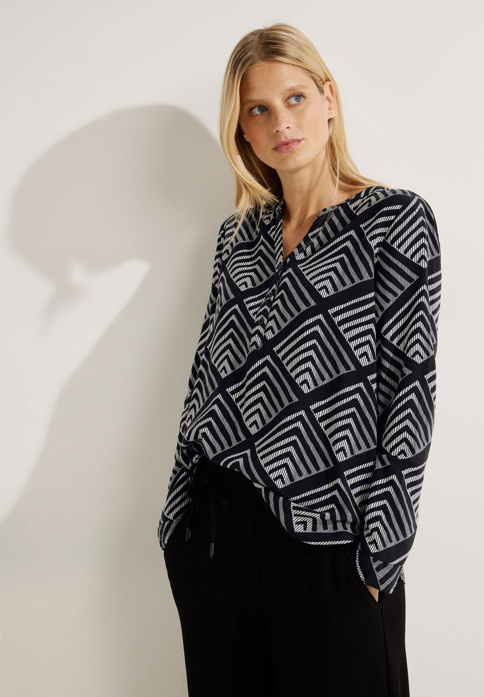 CECIL | CECIL Druckbluse | XL | black