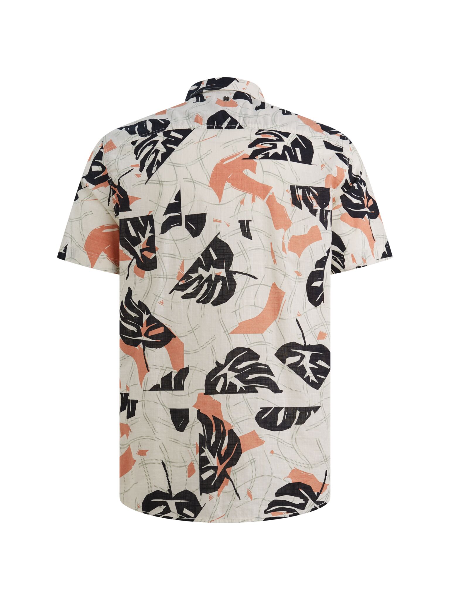 Short Sleeve Shirt Print on Cotton, Egret #2