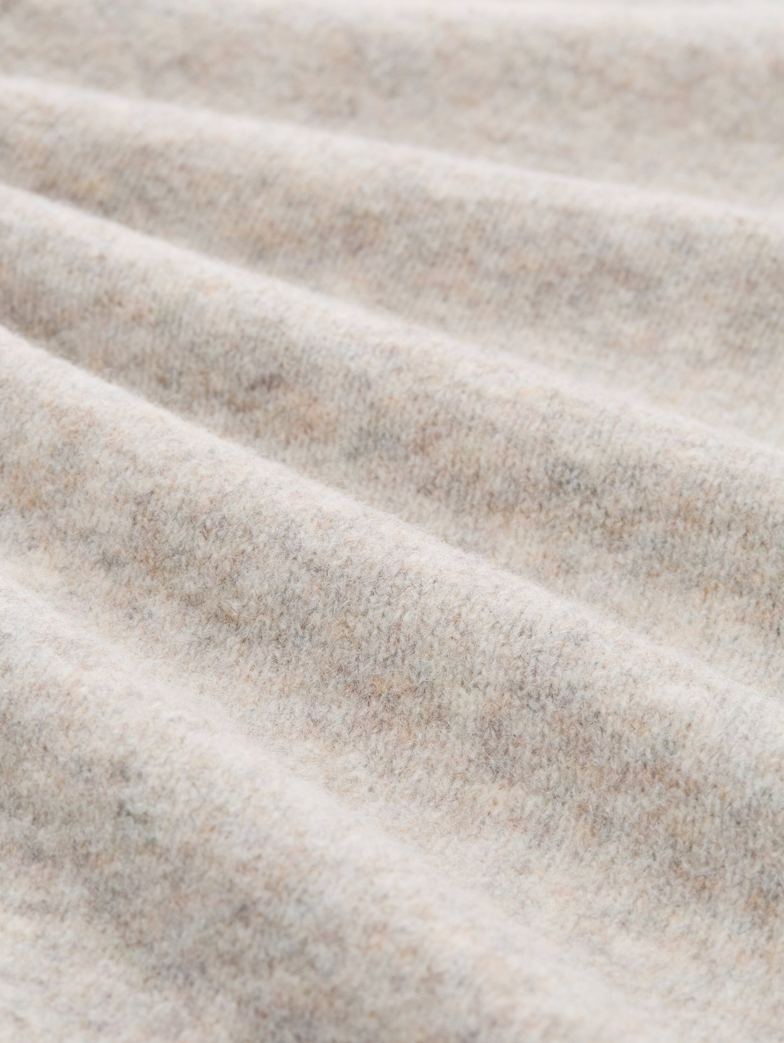 knit mock-neck with saddleshou, atmosphere beige melange #2