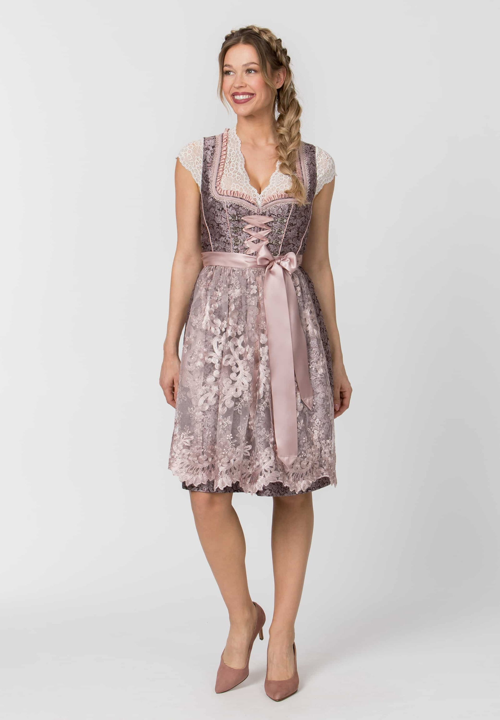Stockerpoint Wiesnwuid Dirndl Meryl altrosa 60cm #1