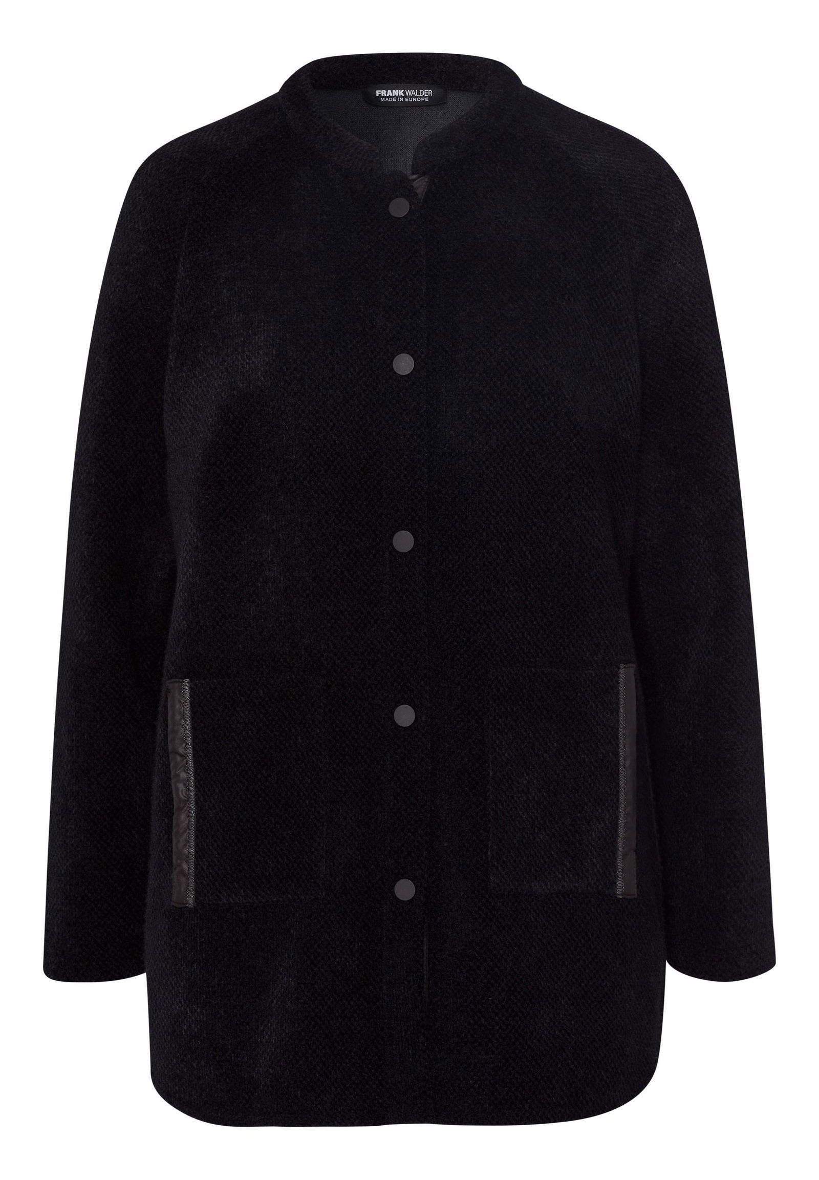 Frank Walder Strickjacke mit langen Raglanärmeln schwarz 46