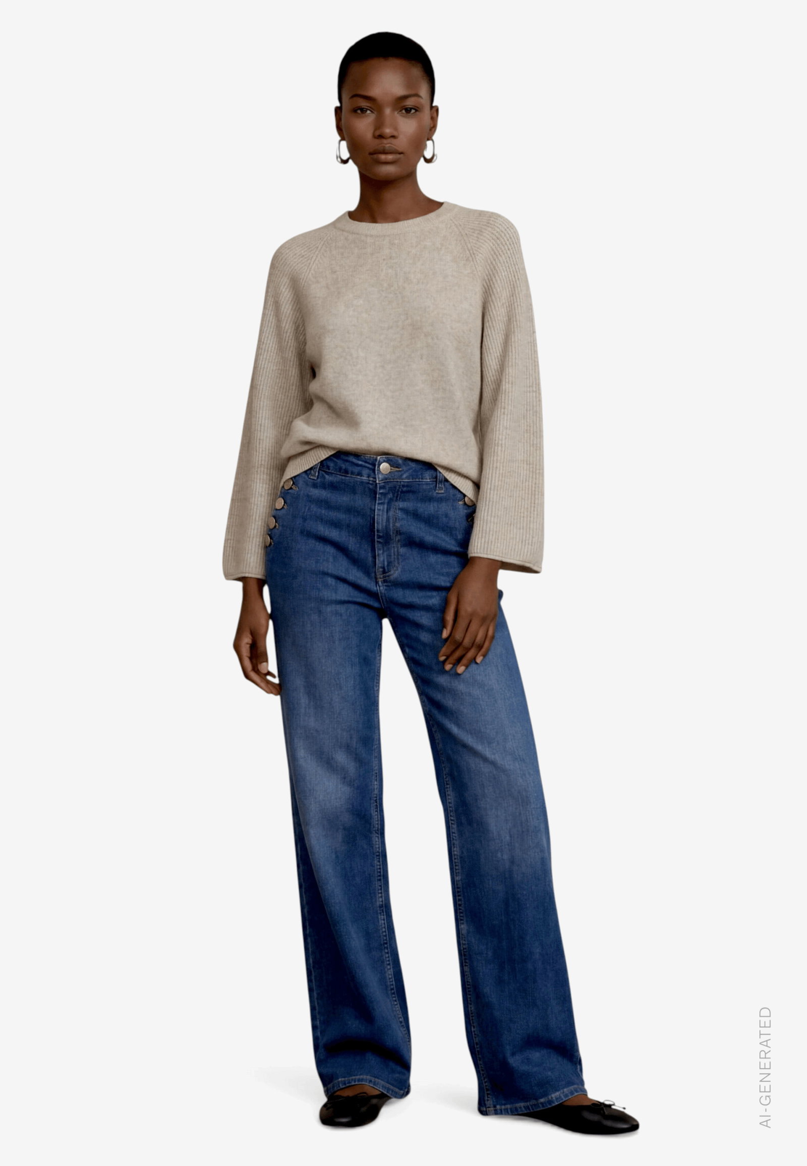 Hose Jeans 1/1 Länge, Dark Blue Denim #4