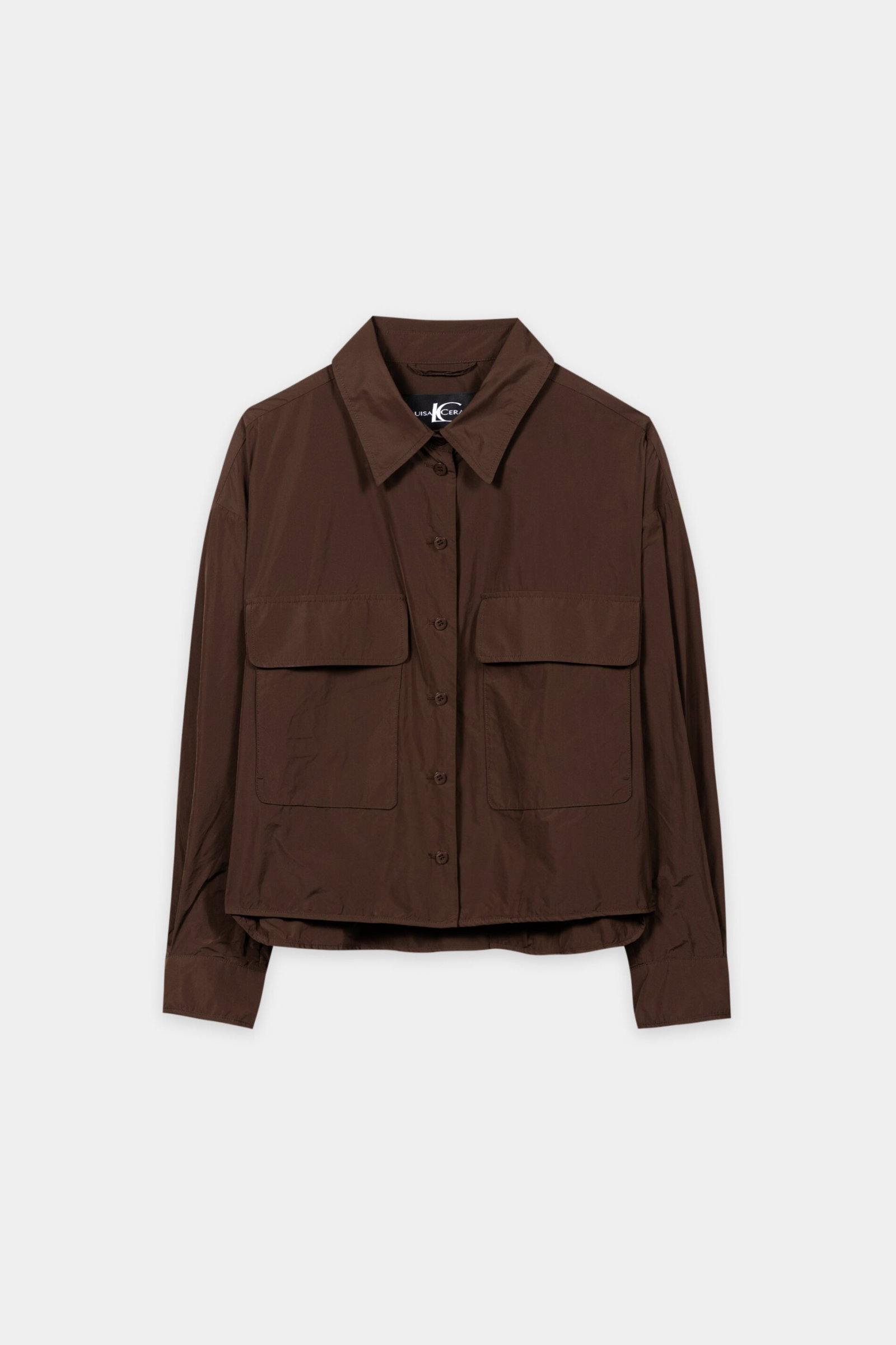 Luisa Cerano Taft-Blousonjacke marone #1