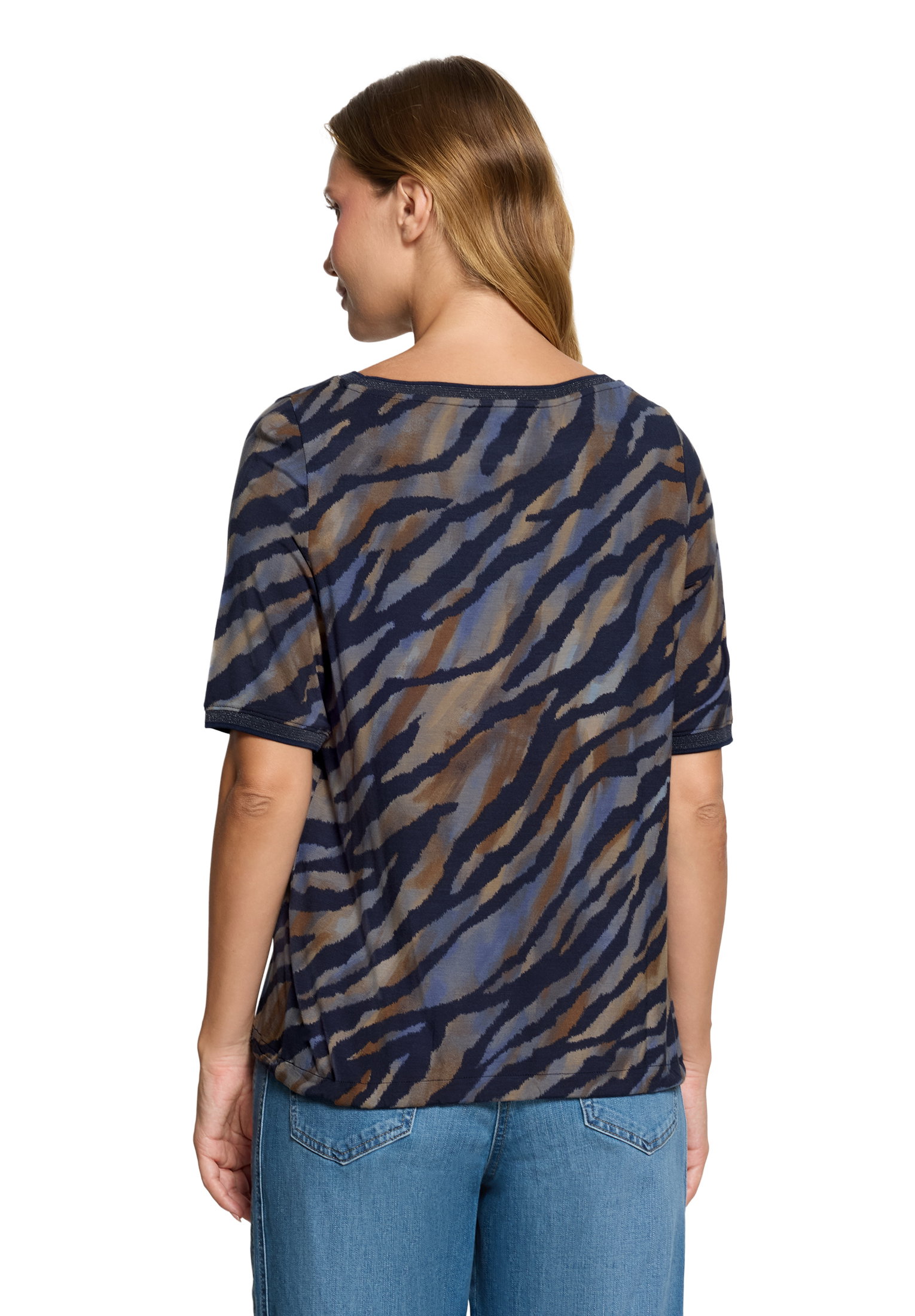 Shirt Kurz 1/2 Arm, Blue/Brown #4