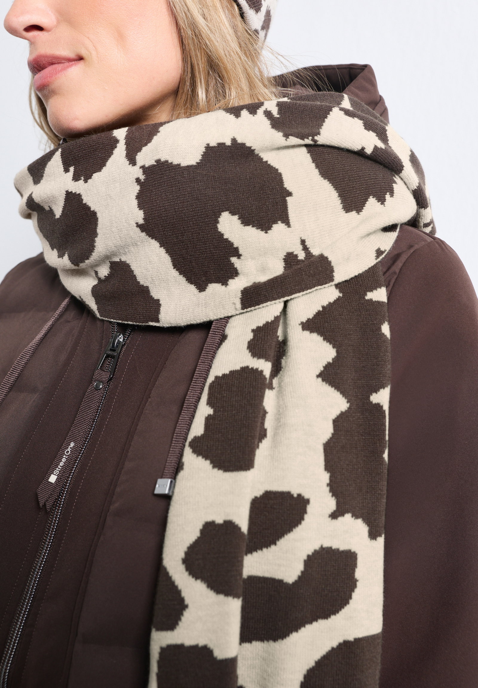 OP_Longscarf_Leo Fine Knit Set, auburn brown #3