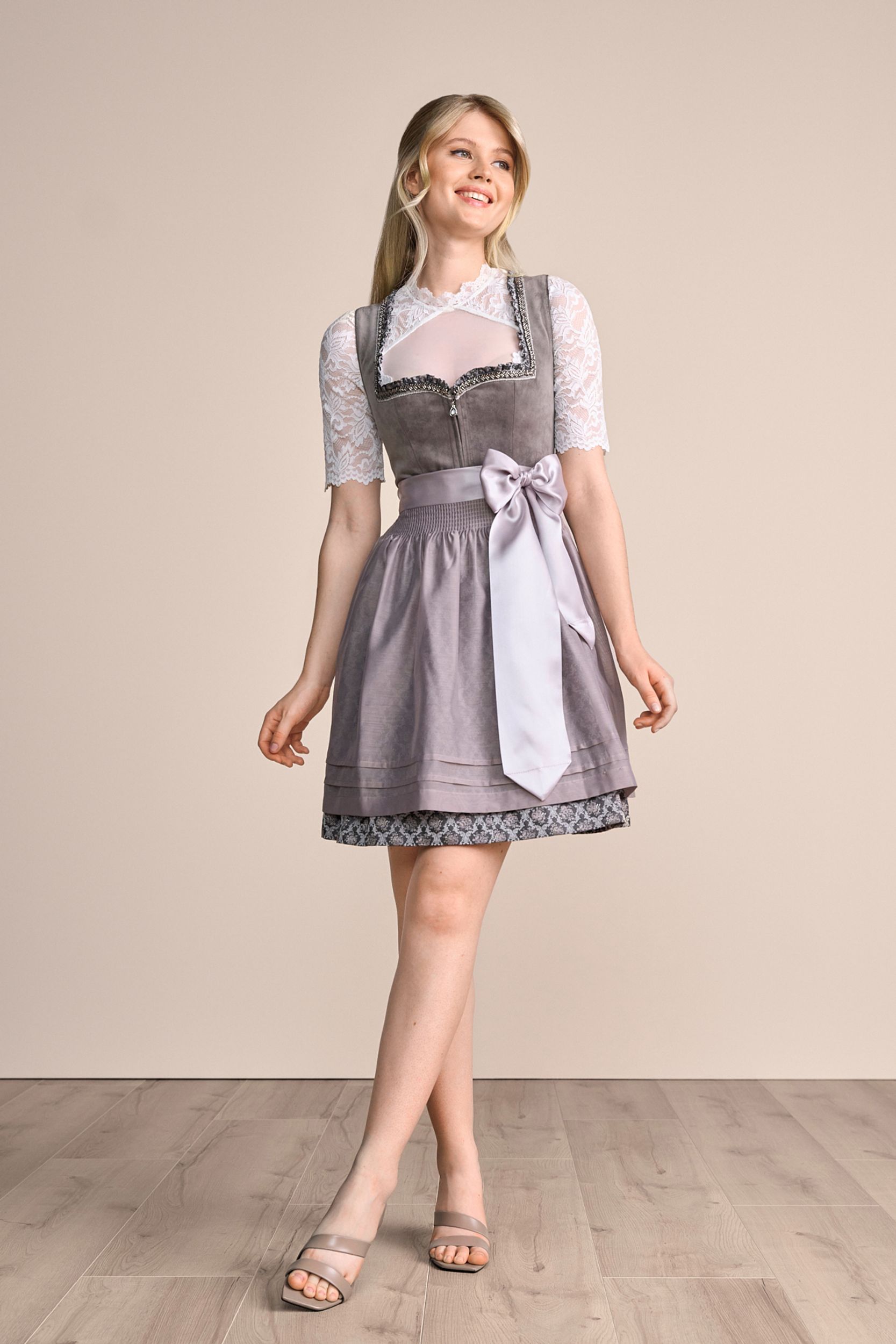 Krüger |  Dirndl kurz | 34 | grau