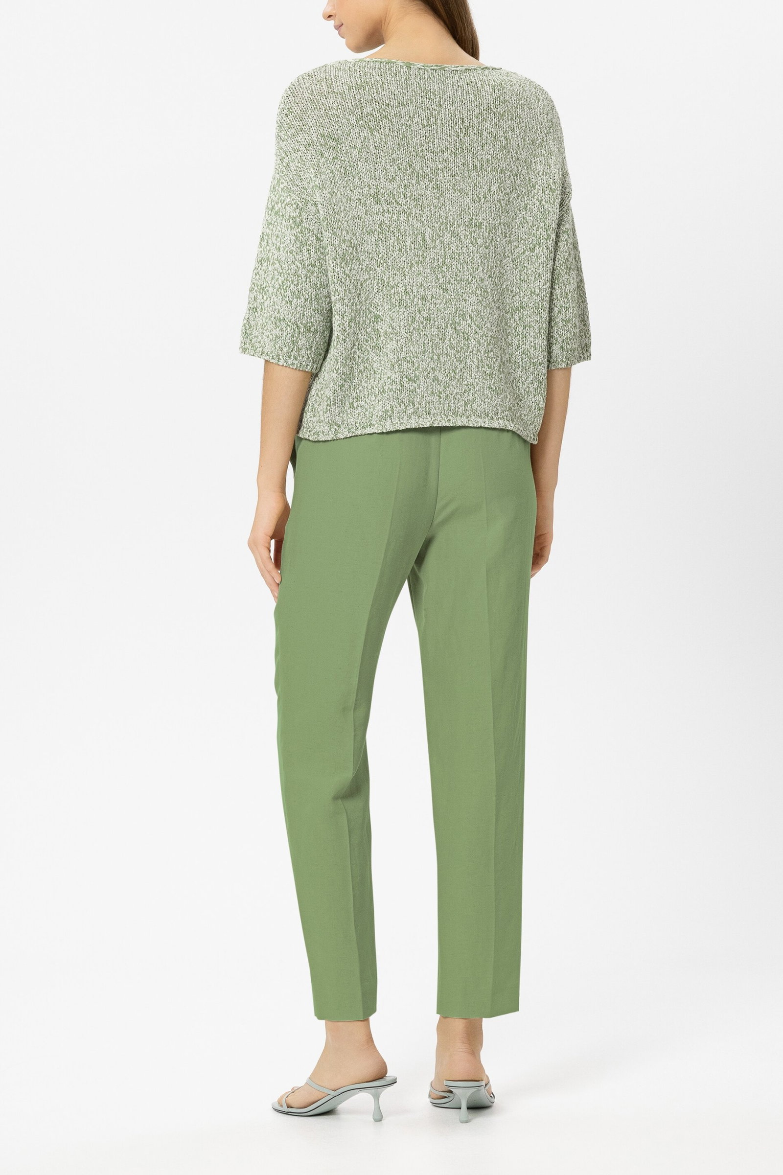 Luisa Cerano verkürzte Tapered-Hose aus hochwertigem Leinen-Mischgewebe #4