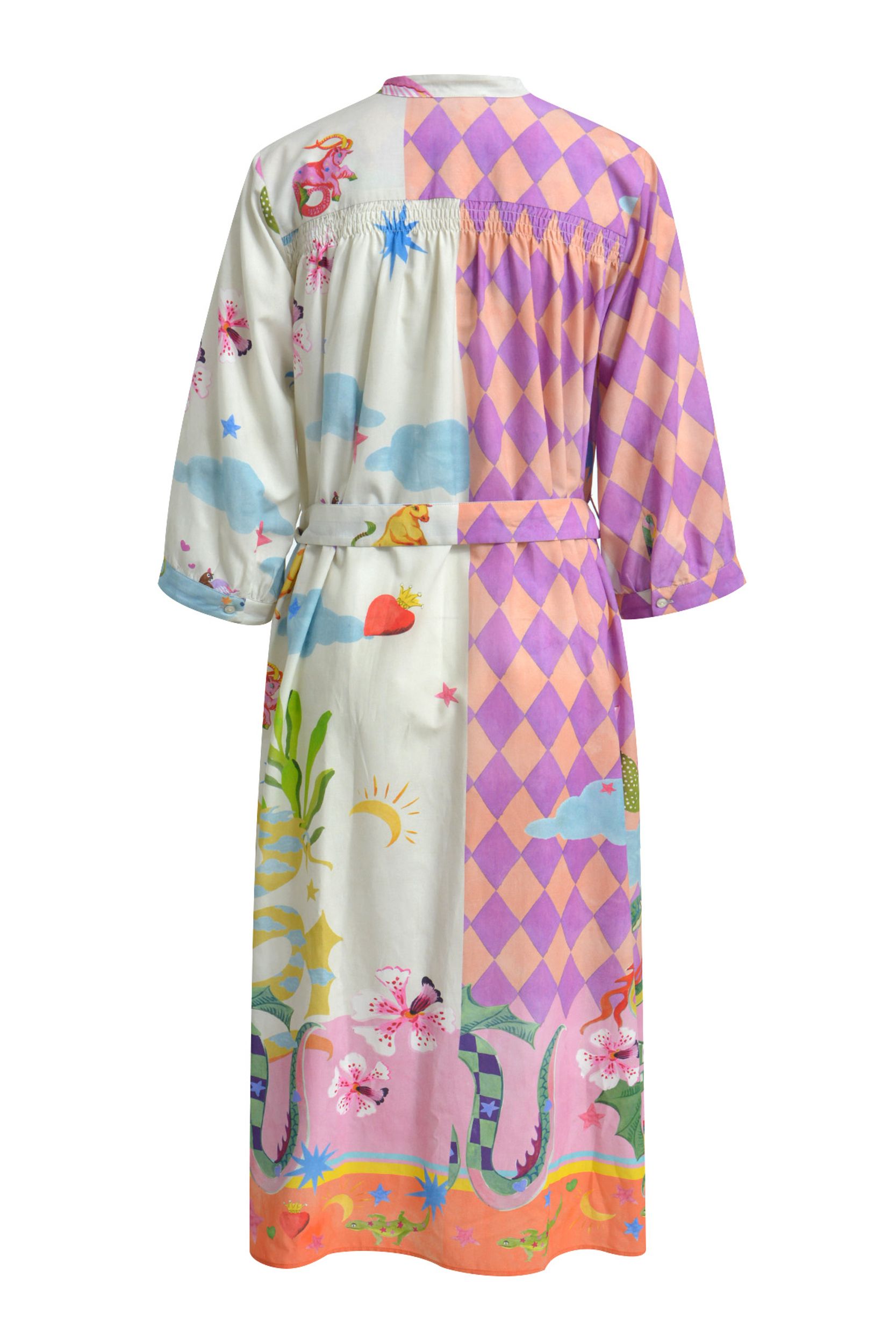  |  CRAZY DRESS, LAVENDER PRINT | M | lavender print