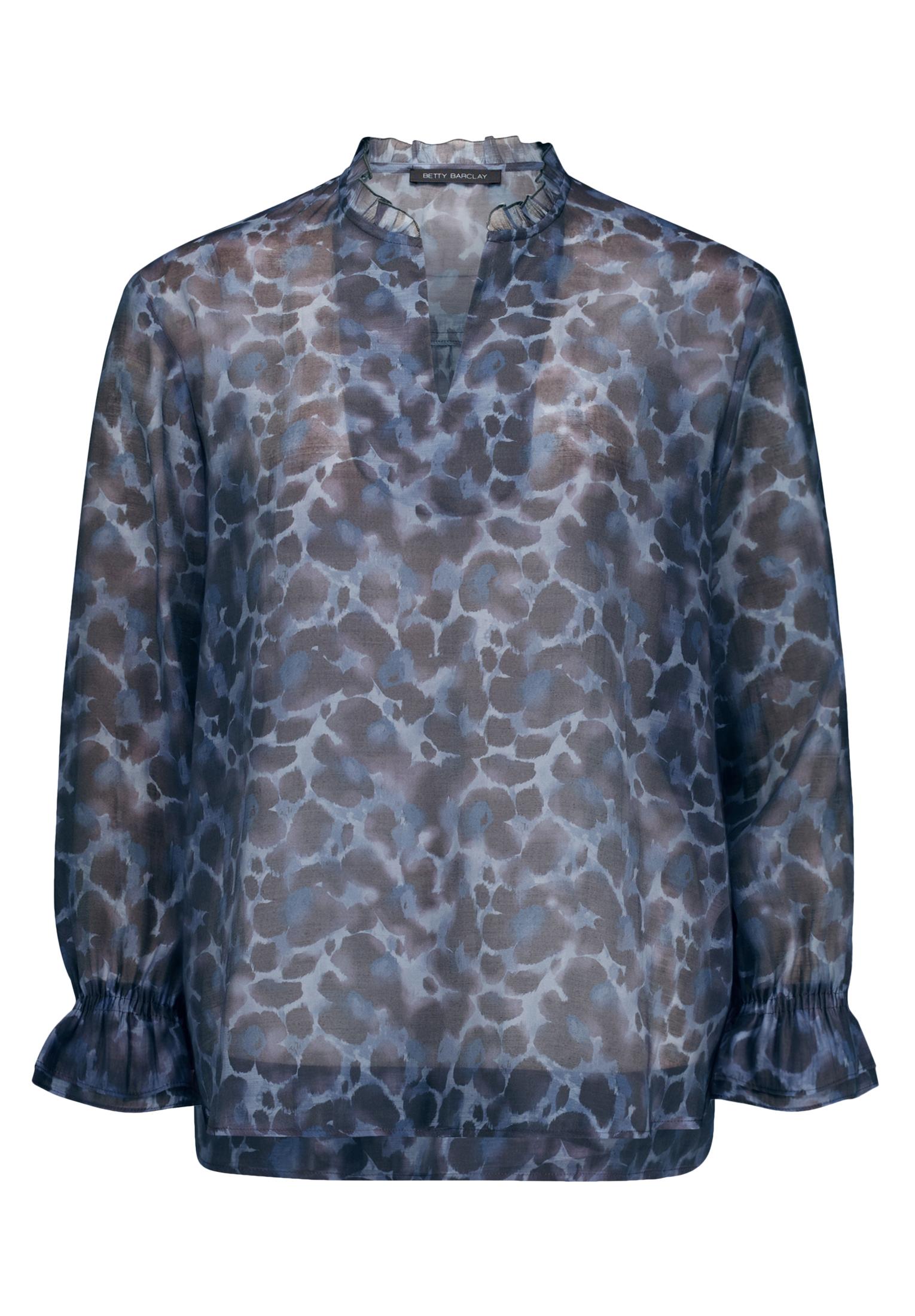 Bluse Lang 1/1 Arm, Blue/Brown #1