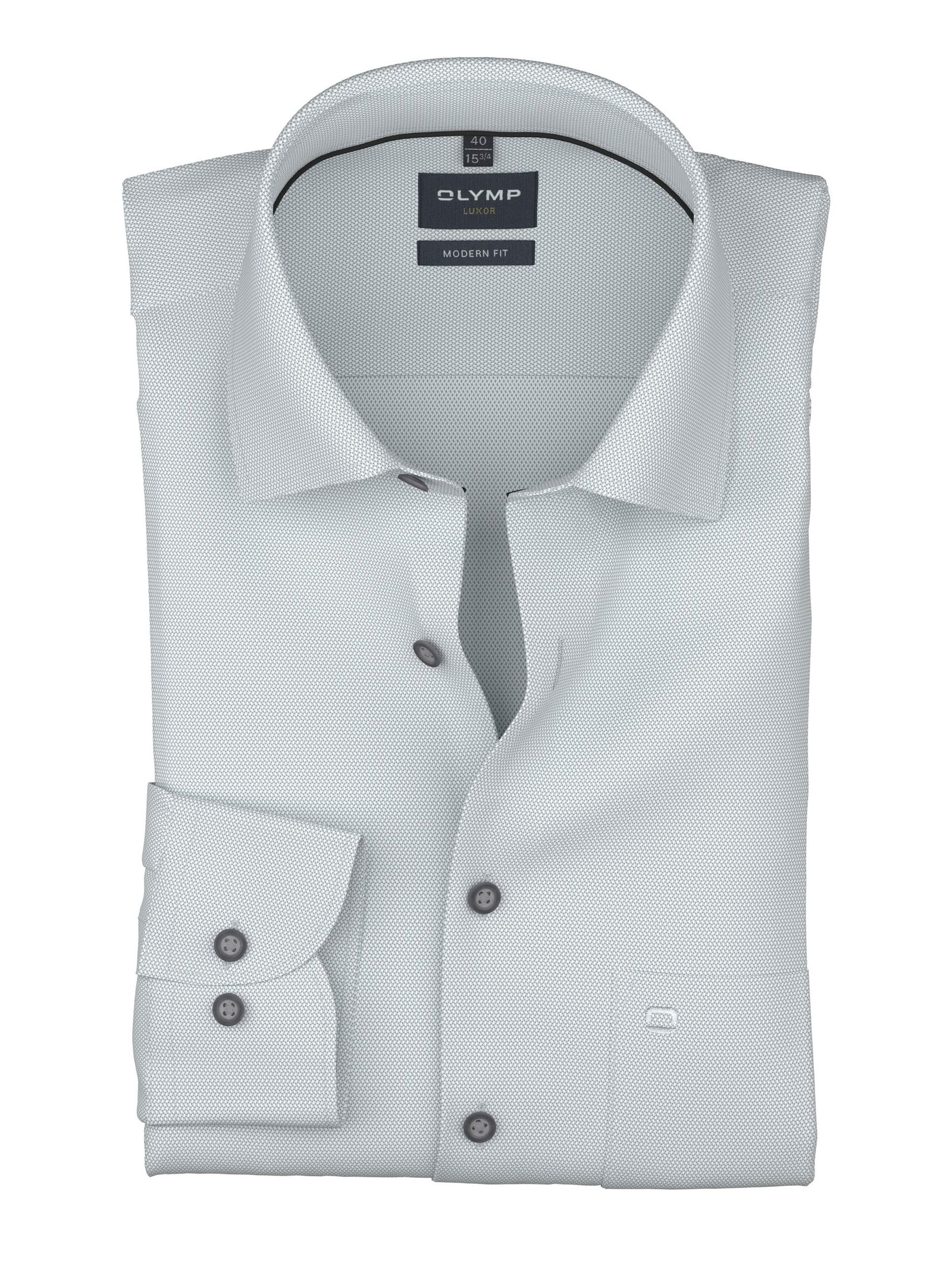Olymp |  Olymp Hemd Modern Fit  | 42 | silbergrau