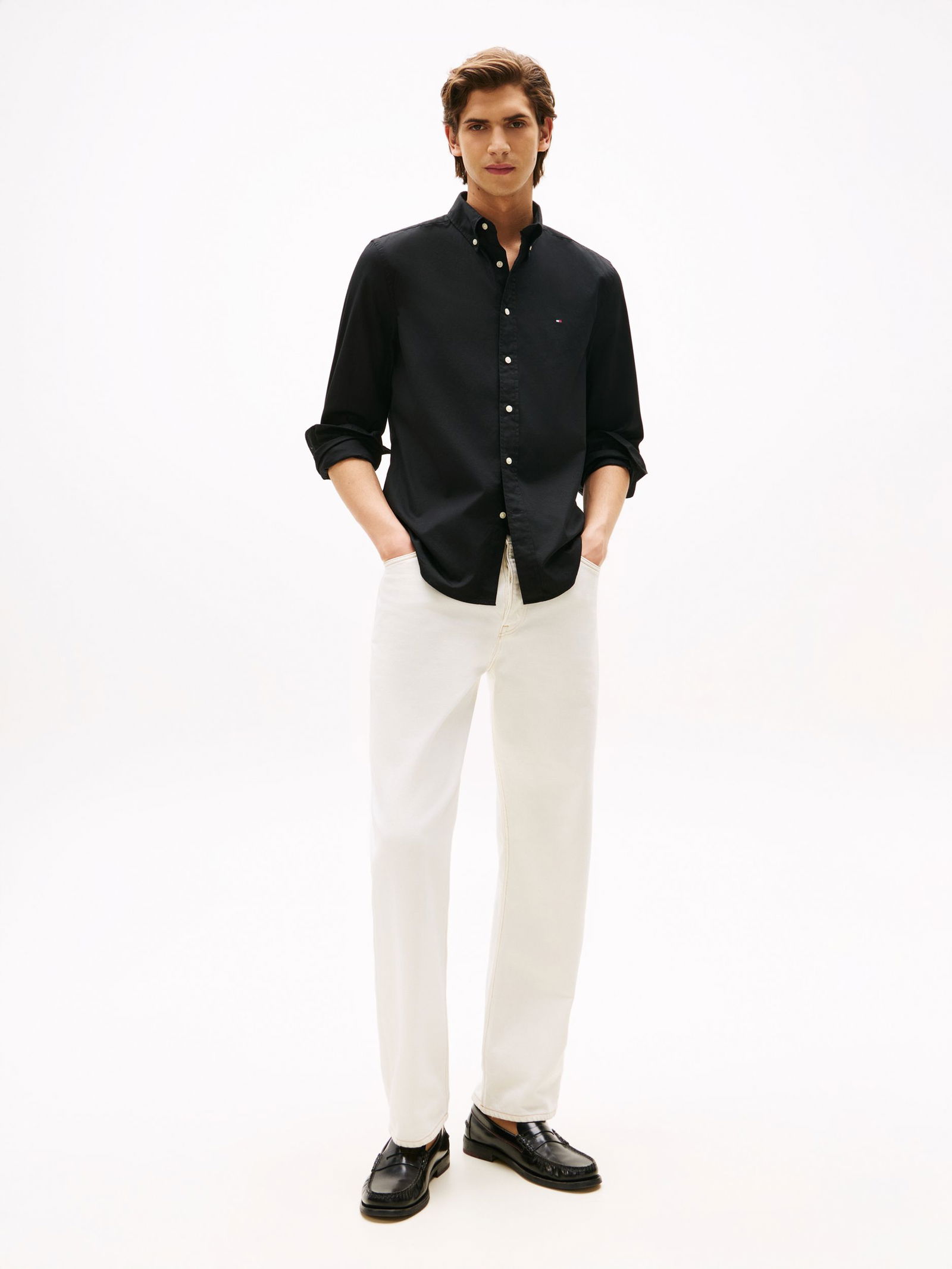 Tommy Hilfiger |  Tommy Hilfiger Hemd Regular Fit  | M | black