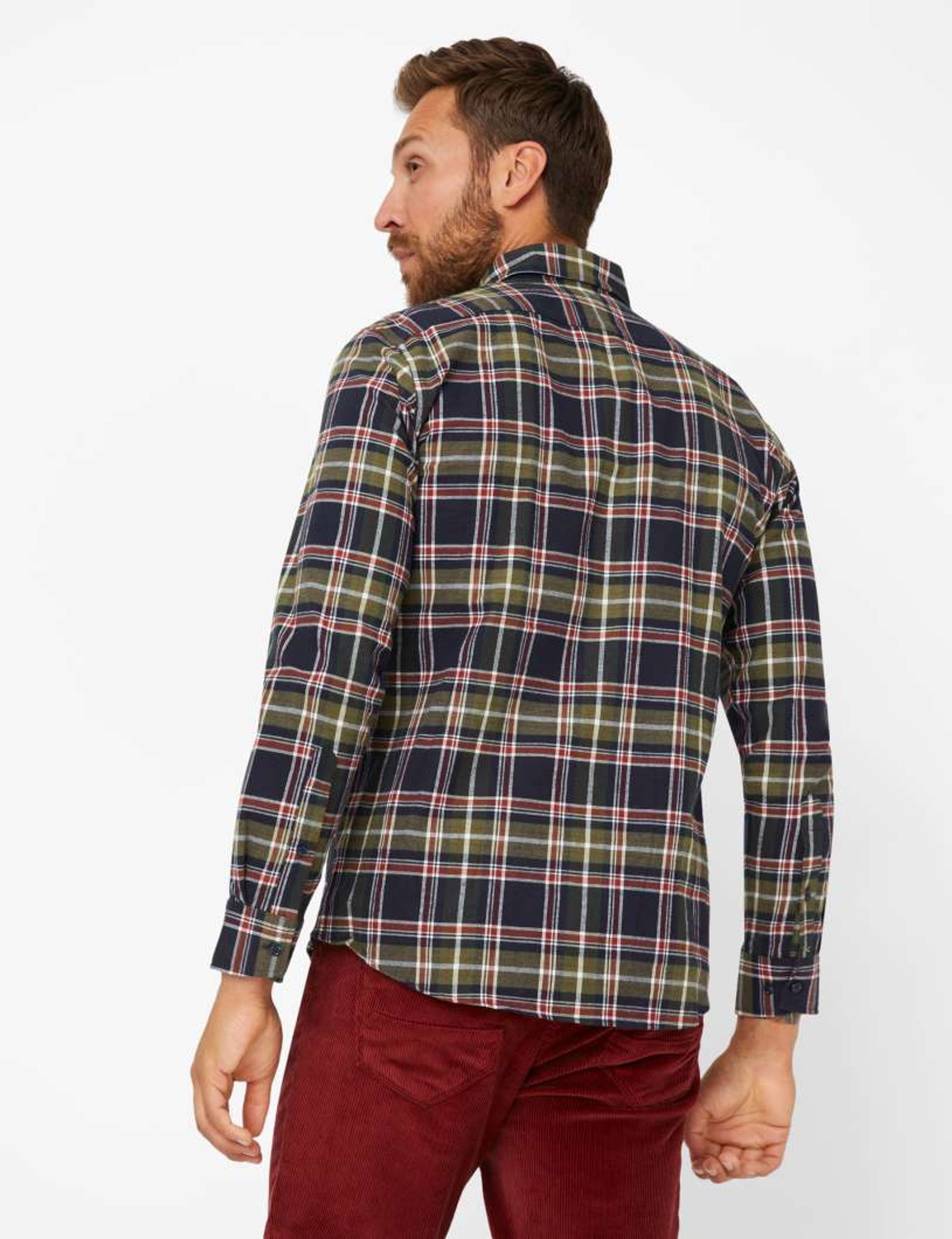Brax |  Brax Hemd Regular Fit  | XL | olive