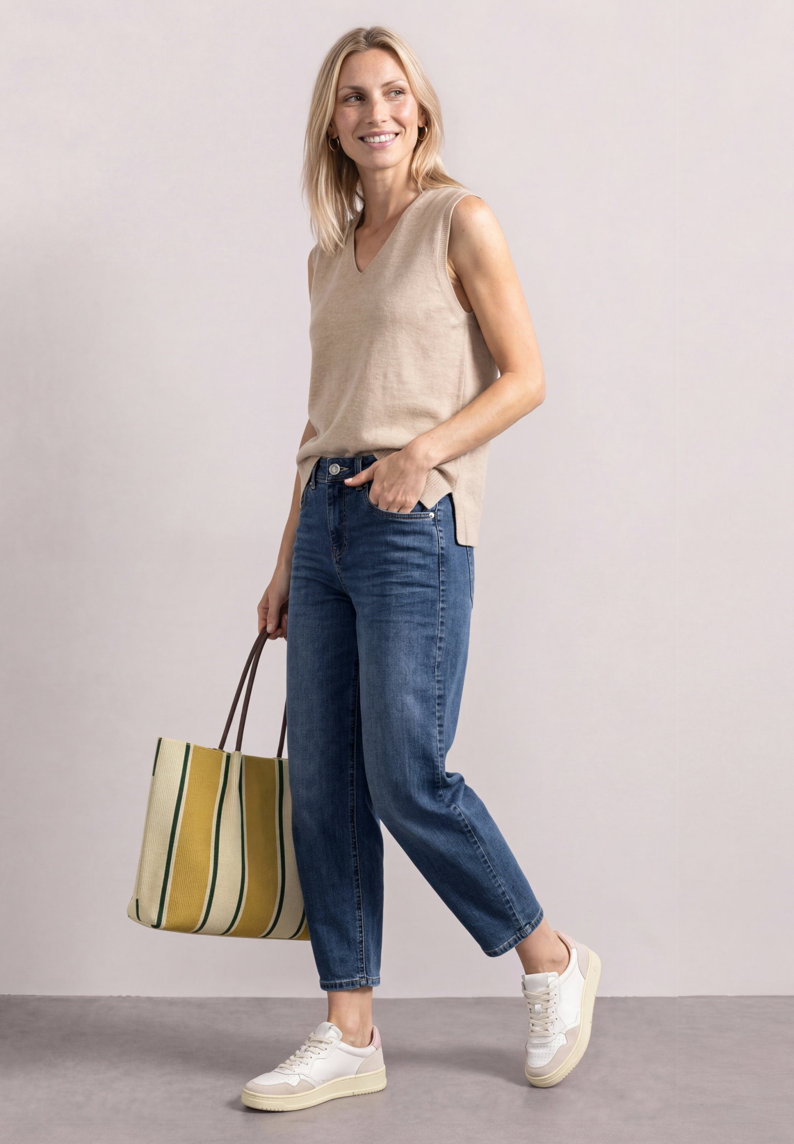 QR Style Karlie Barrel,hw,mid, Medium Blue washed #5