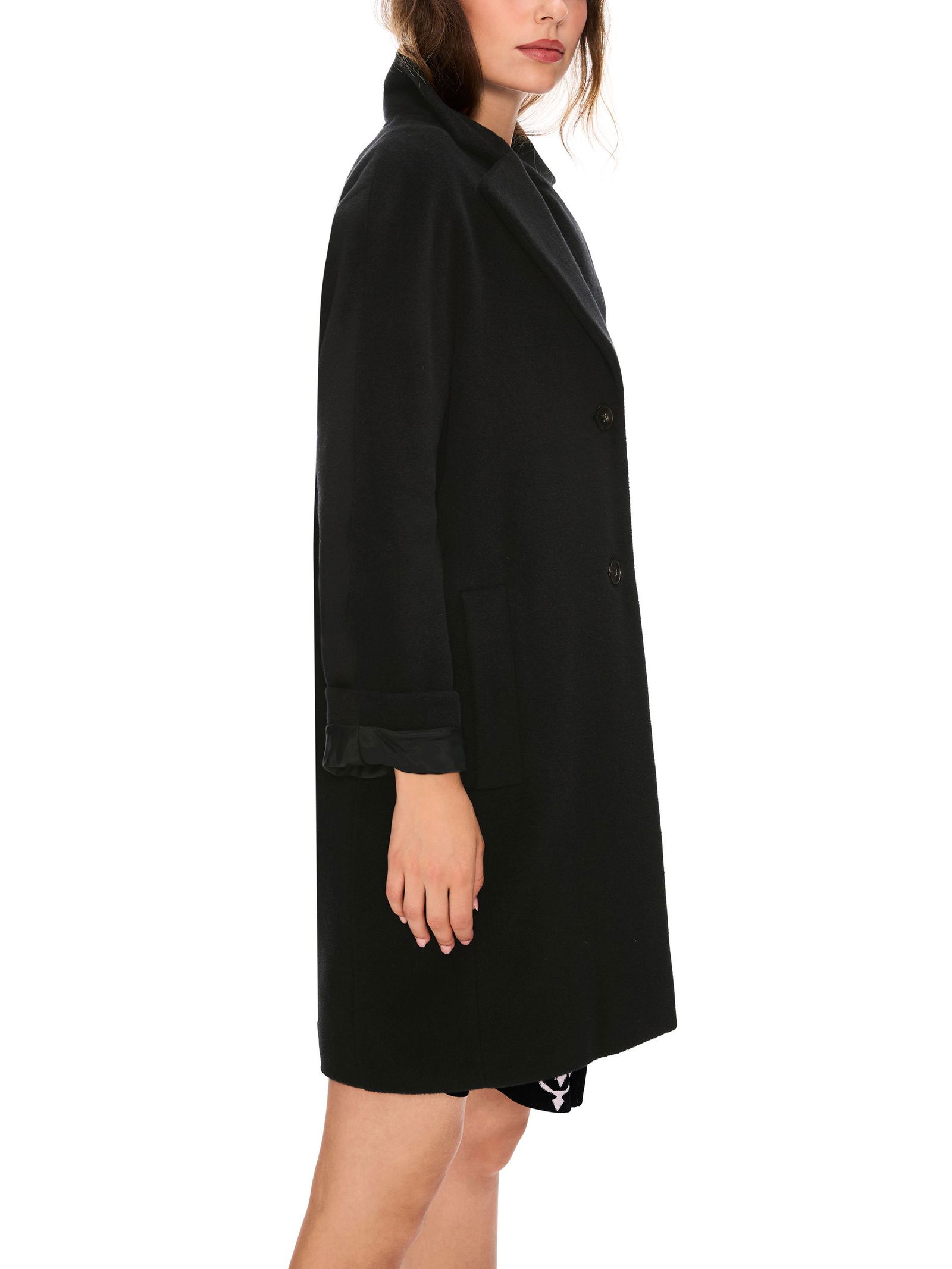 cee4eedbaf255f89337e10097cc6451e Marc Cain Additions |  Marc Cain Additions Wollmantel  | 44 | black