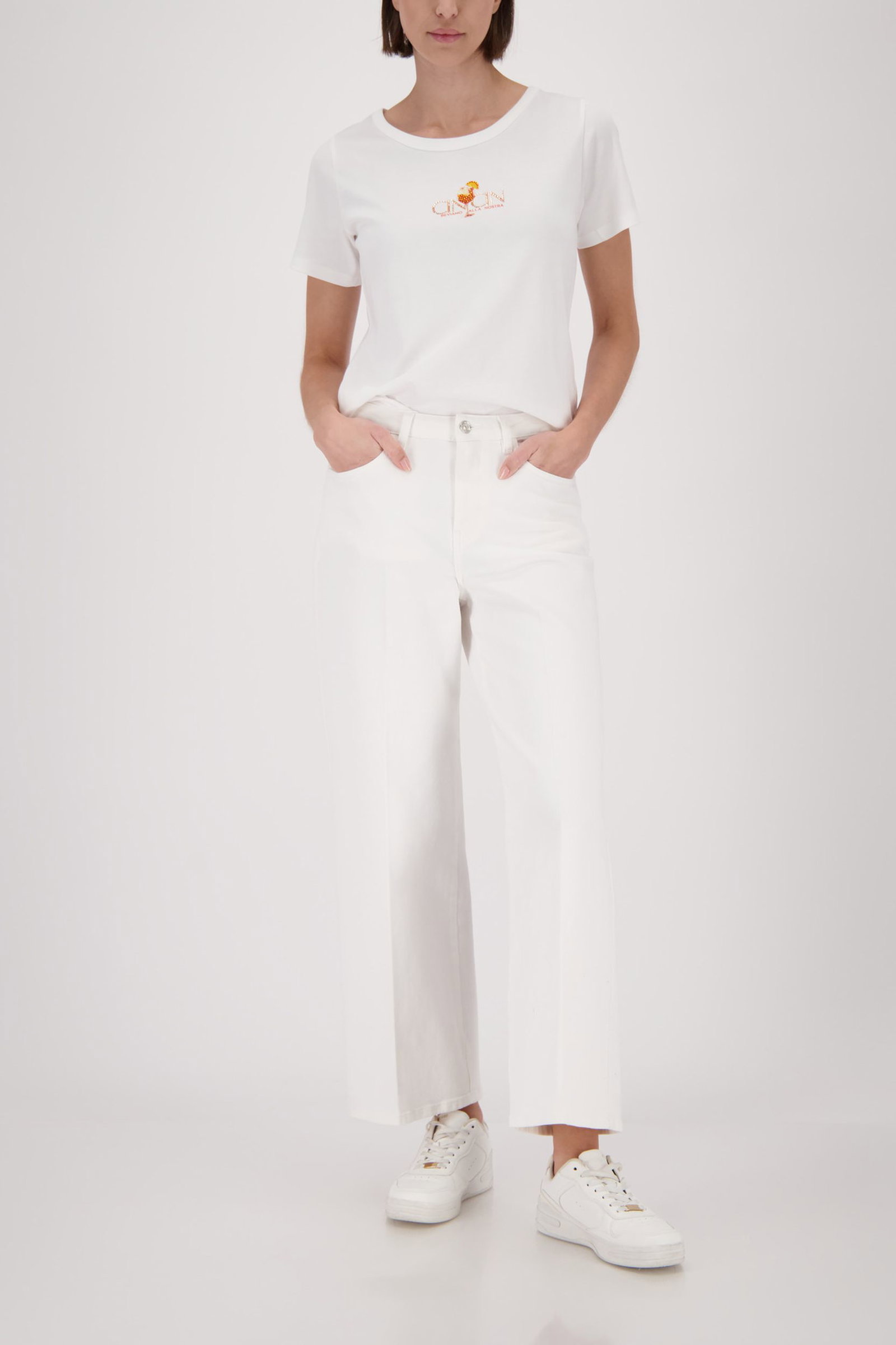 Monari |  T-Shirt, champagne beige | 36 | off-white