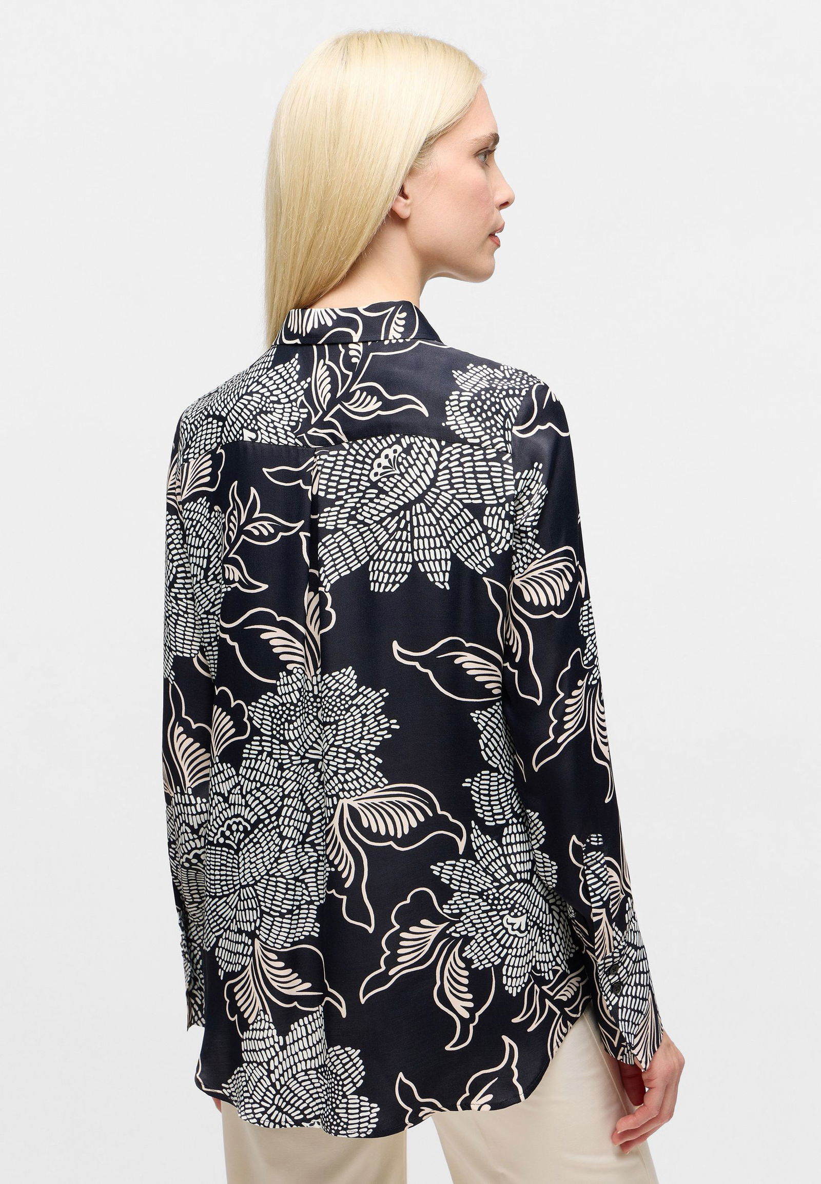 Eterna |  Eterna Druckbluse  | 40 | schwarz