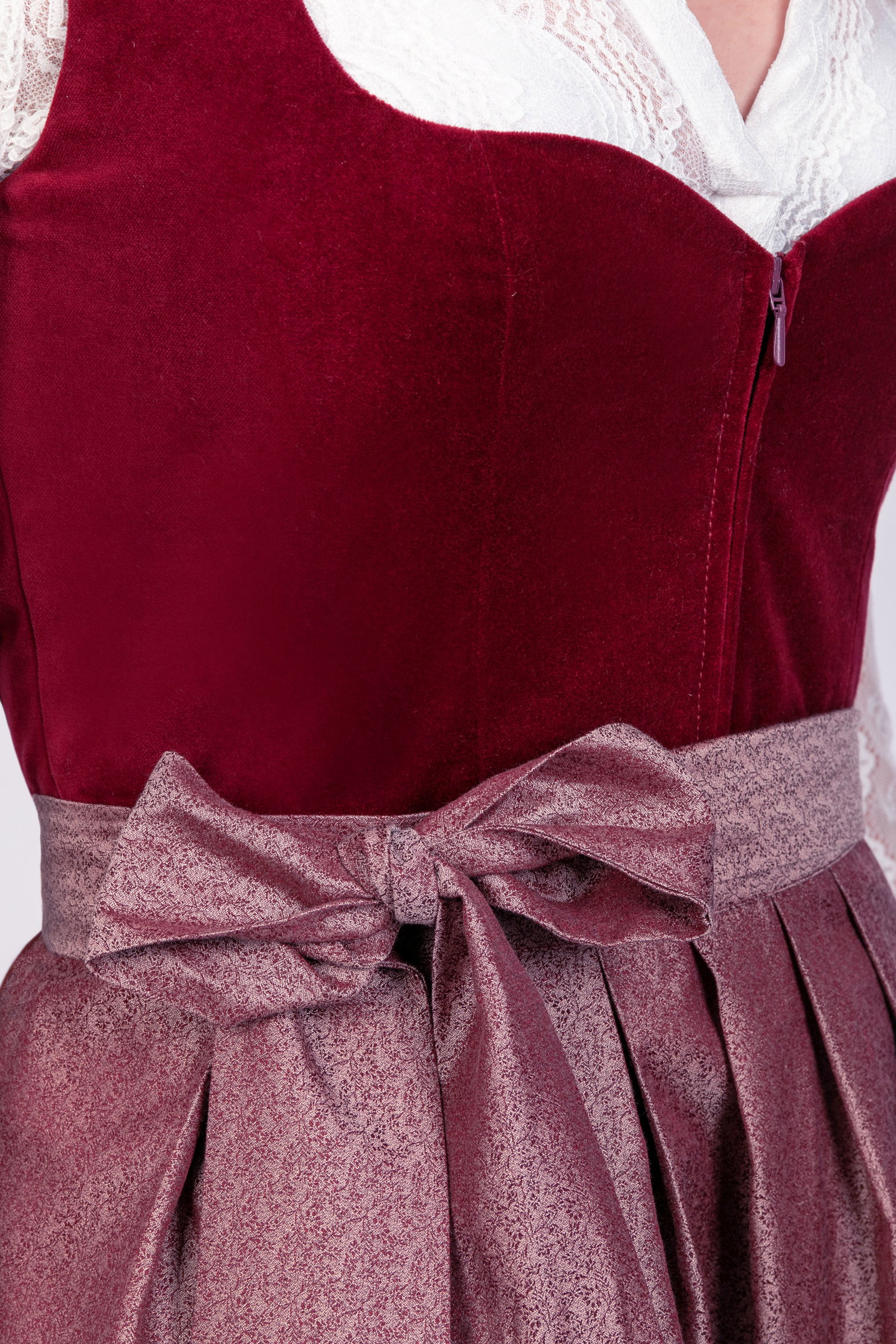 Edelnice Dirndl Mididirndl Lilly aus rotem Samt #7