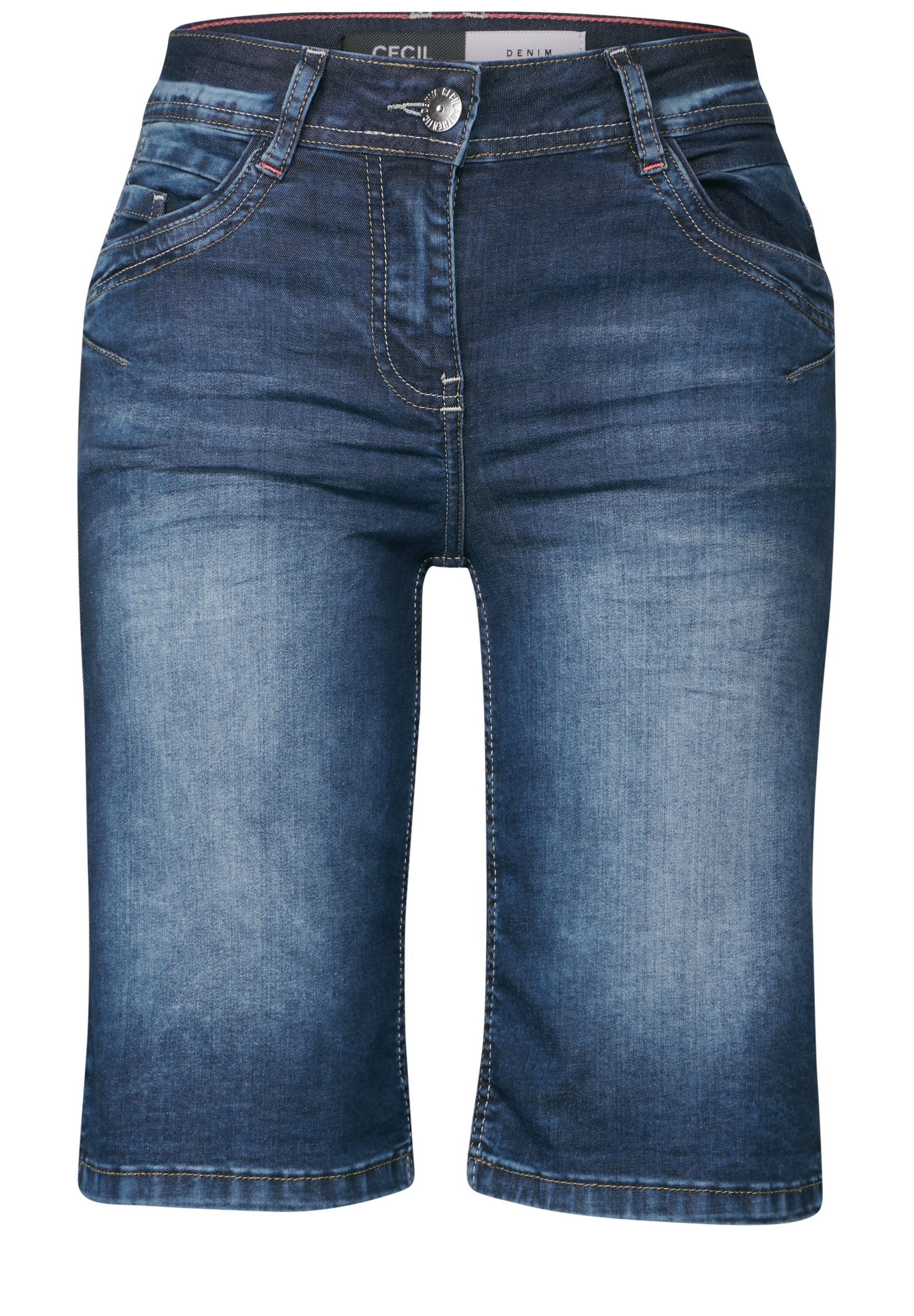 CECIL |  CECIL Jeansshorts  | 30 | mid blue used wash