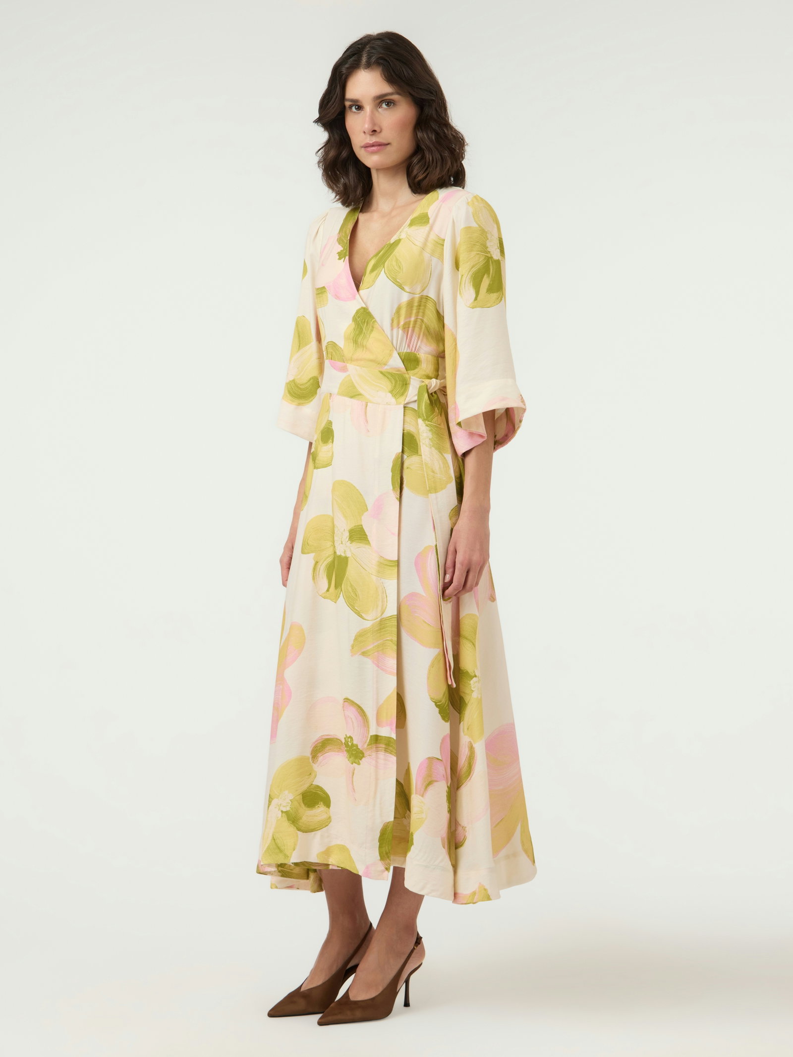 YASMARGA 3/4 WRAP LONG DRESS S. NOO, Pristine/MARGA AOP #4