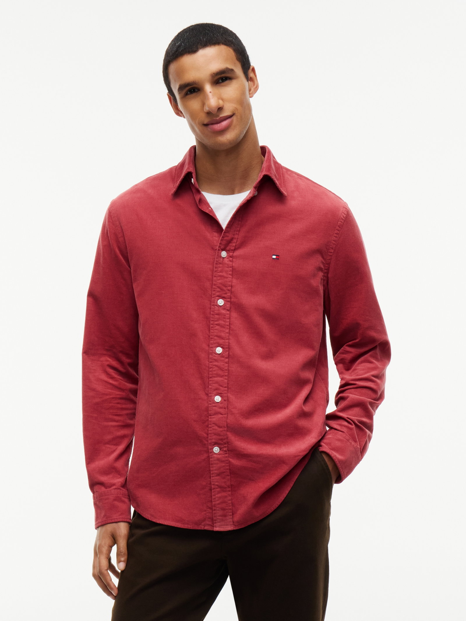 SOLID CORDUROY RF SHIRT, RED #2