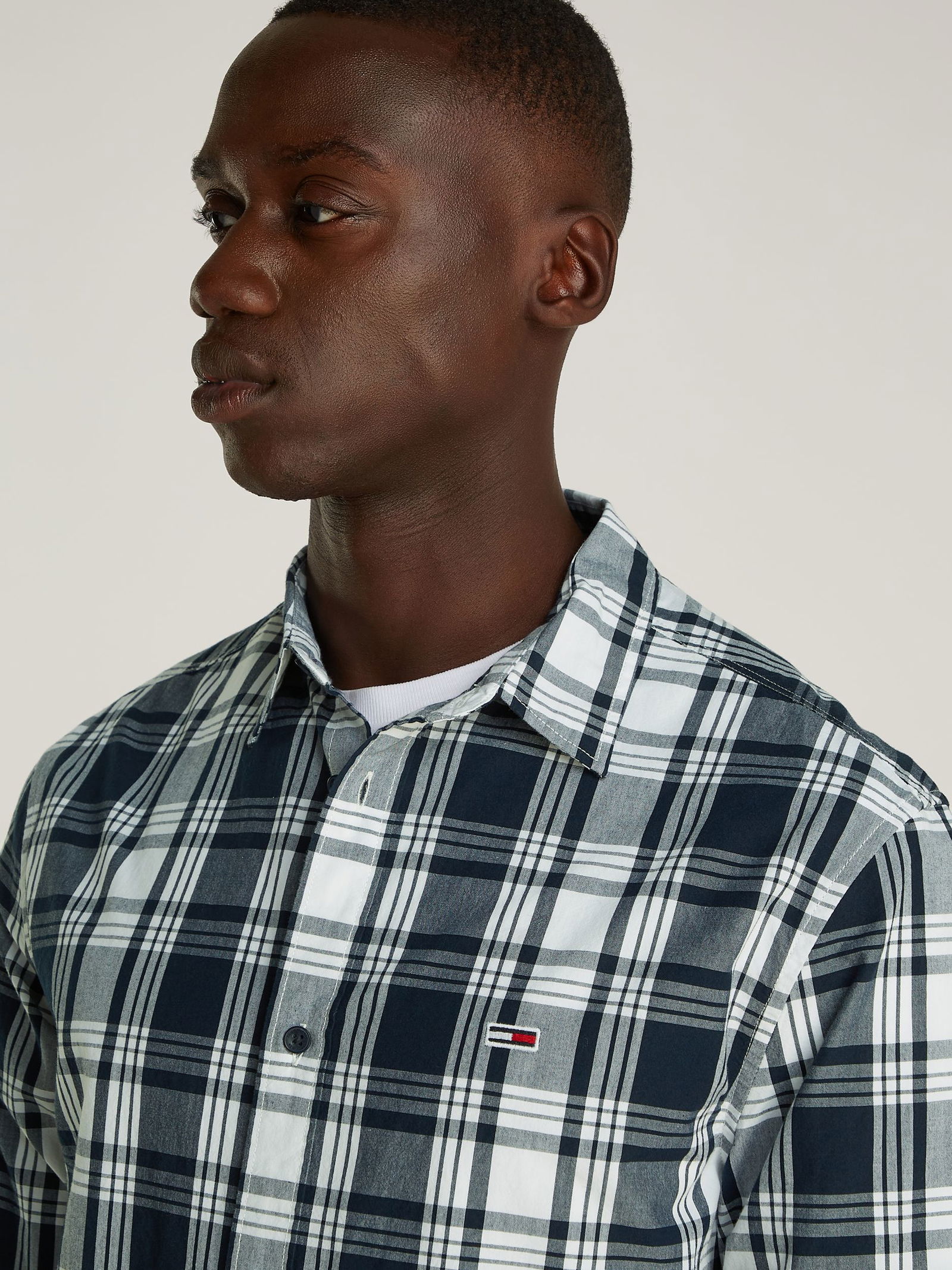 Tommy Jeans | Tommy Jeans Hemd Super Slim Fit | L | faded indigo/yale navy